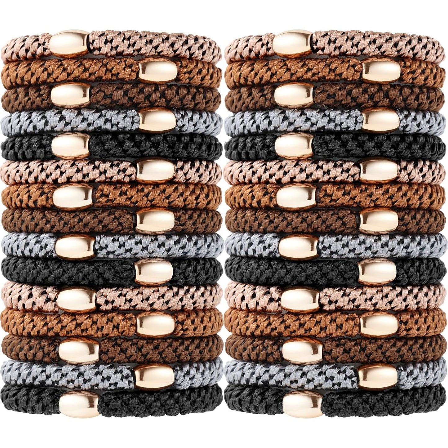 Hair Ties No Damage, Funtopia 30 Pcs Ponytail Holders Braided Hair Ties for Thick Hair, Elastics Hair Bands for Women Hair