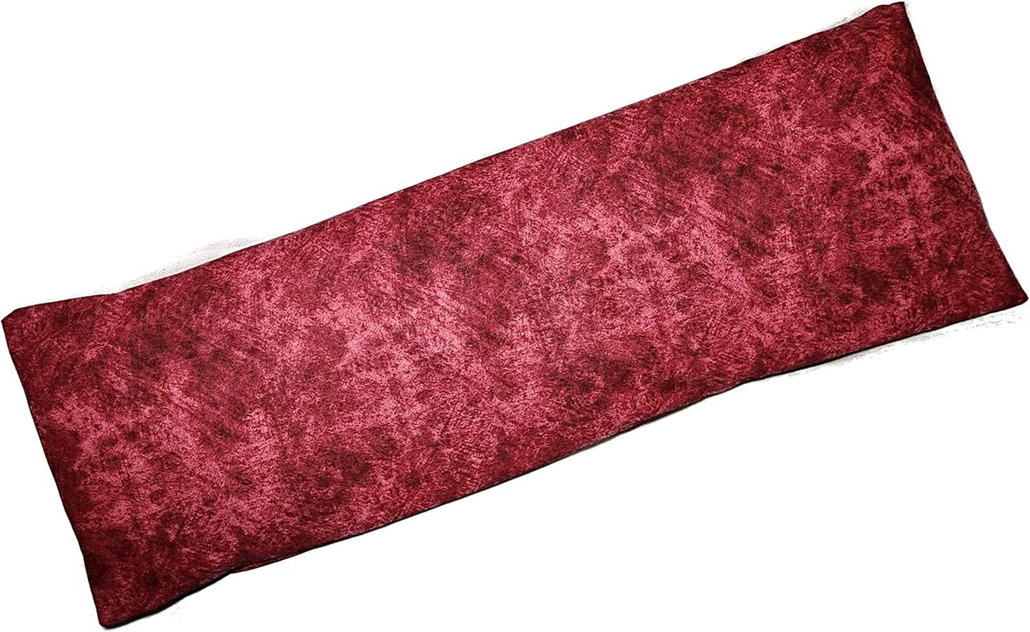 Microwavable Corn Filled Heating Pad and Cold Pack/Washable 100% Cotton Cover (Etched - Burgundy, 5.25in W x 17.25in L)