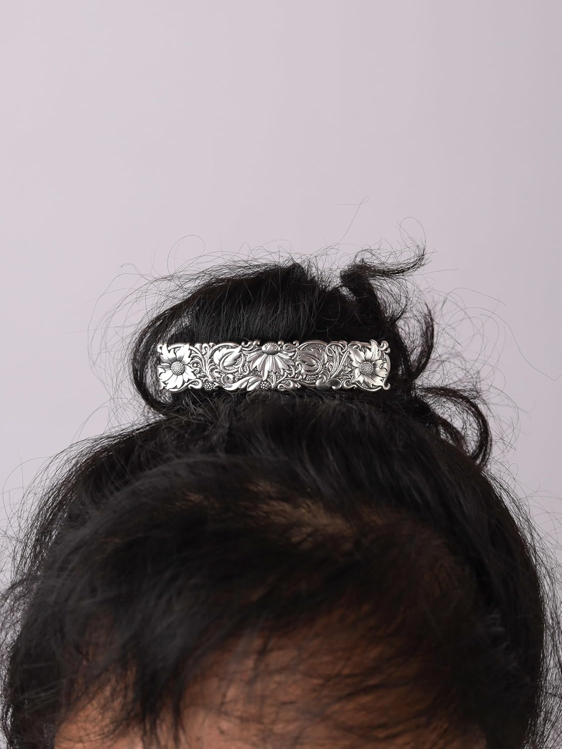 HAQUIL Vintage Flower Rectangular Hairclip, Hair Clip Vintage Viking Celtic Knot Protection Hair Clip, Barrettes Gift for Women Viking Hair Accessories