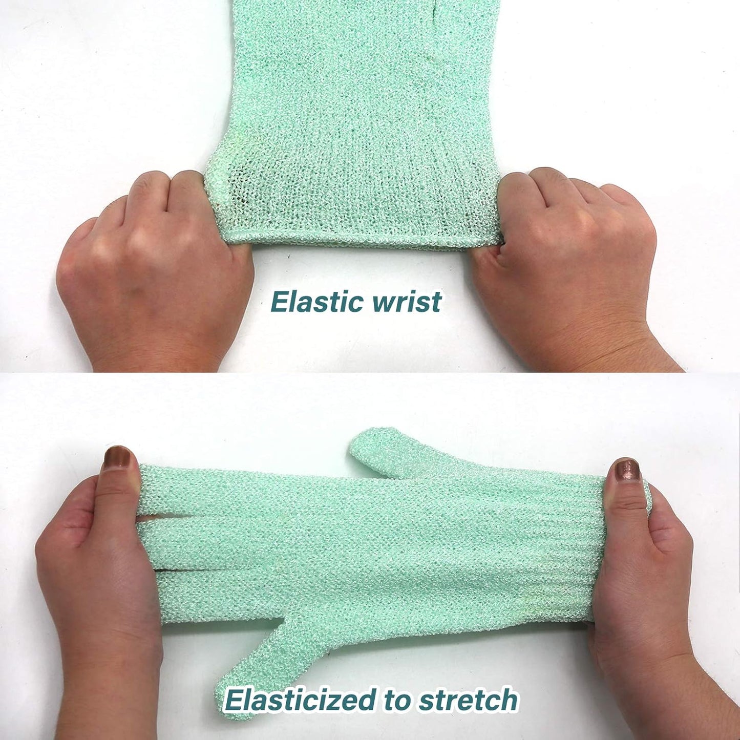 MIG4U Shower Exfoliating Scrub Gloves, Bathing Gloves Body Wash Dead Skin Removal Deep Cleansing Sponge Loofah for Women Men