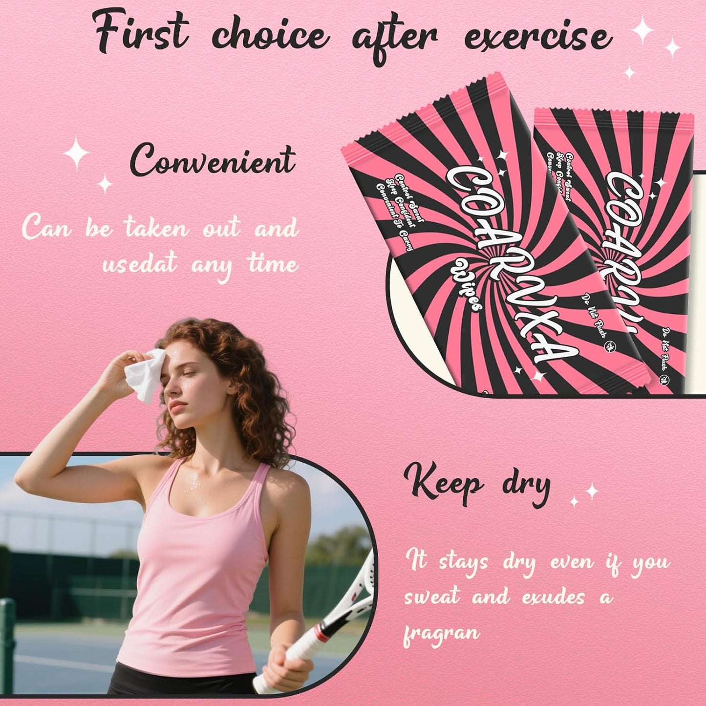 Pink Fresh Body Wipes 150 pieces of deodorant Wipes And Travel Deodorant Individually Wrap Hypoallergenic Mini Deodorant And Travel To Clean Skin For Female Male Teenagers