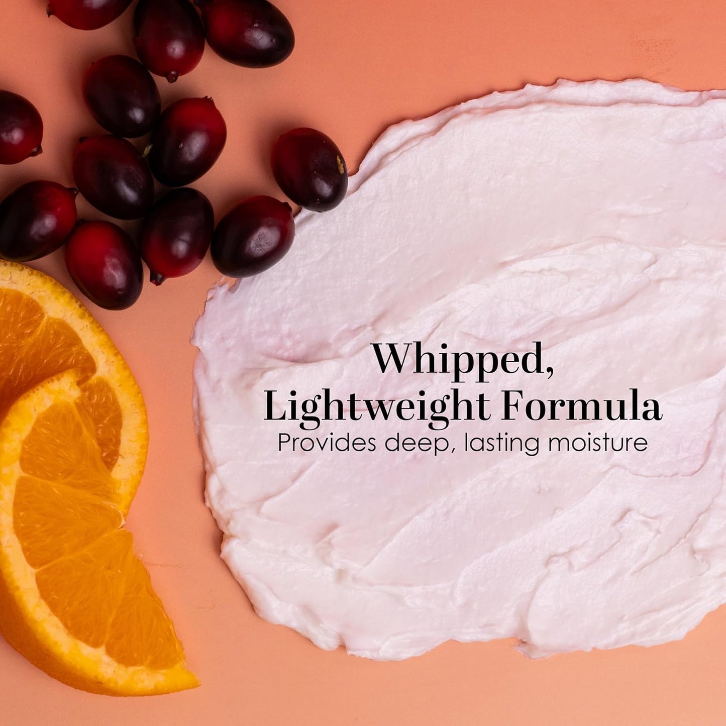 Cranberry Orange Body Butter with Raw Shea Butter and Jojoba Oil, Holiday Body Moisturizer for Dry Skin, Christmas Lotion, Limited Edition