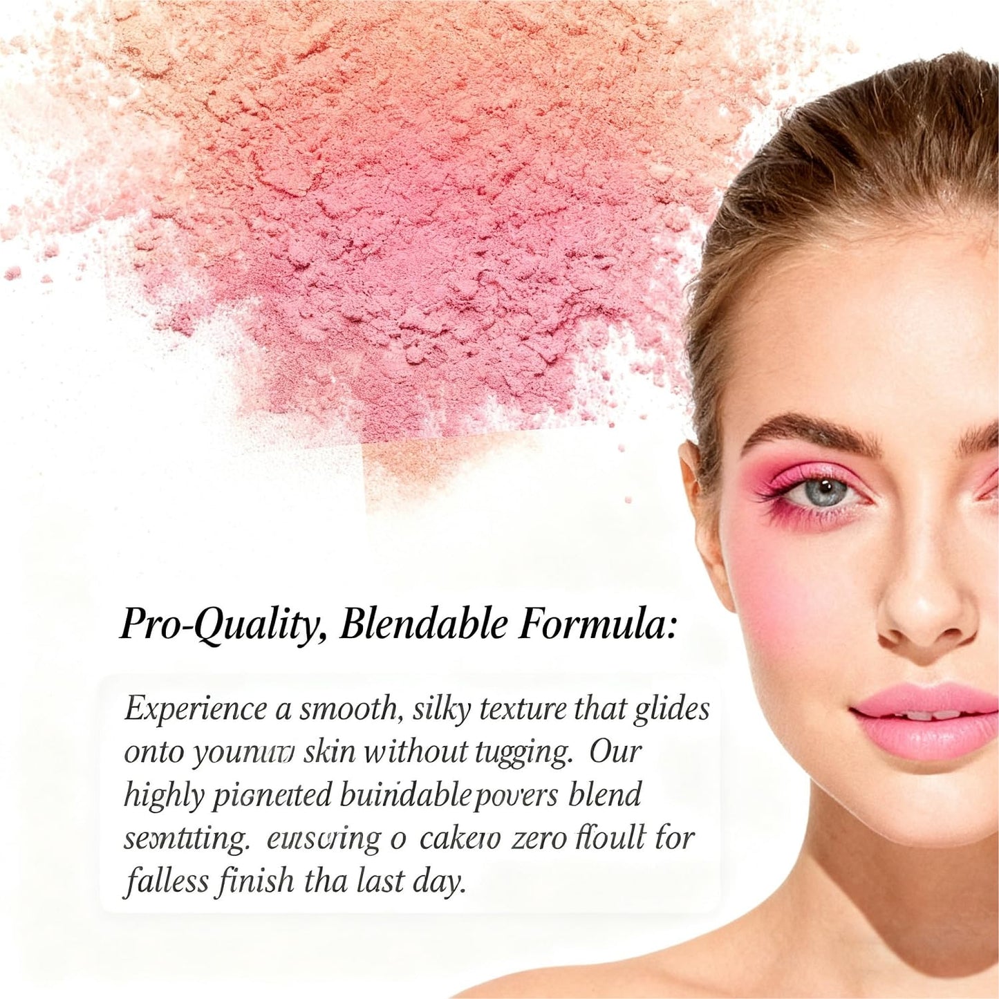 Eye & Cheek Palette - Makeup Kit with Eyeshadow, Highlighter, Blush & Contour Powder, Includes Detachable Brush for a Natural Shimmer Glow, Face Contouring Palette for Women (3 PCS)