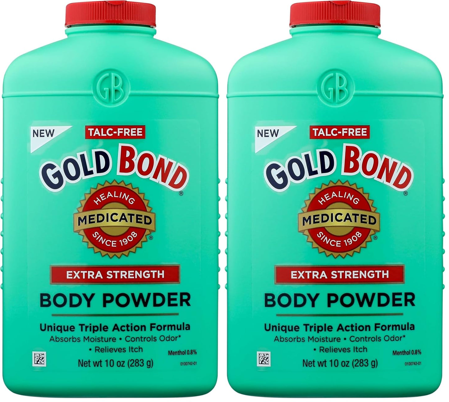 Gold Bond Medicated Talc-Free Extra Strength Body Powder, 10 oz., for Cooling, Absorbing Itch Relief (Pack of 2)
