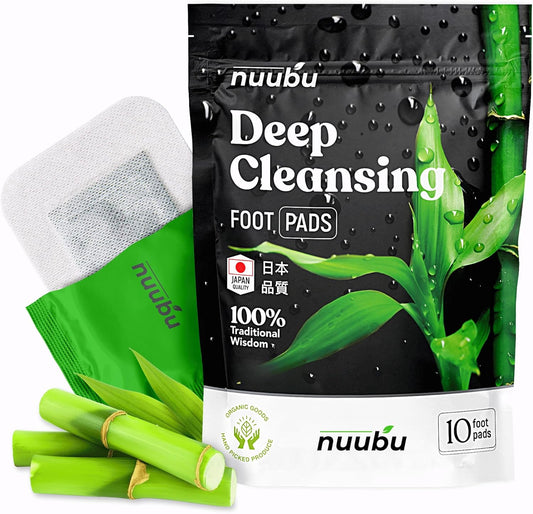 Nuubu | Deep Cleansing Foot Pads for Better Sleep & Foot Care | Premium Japanese Organic Feet Pads with Ginger Powder (Pack of 1 | 10 Pc)