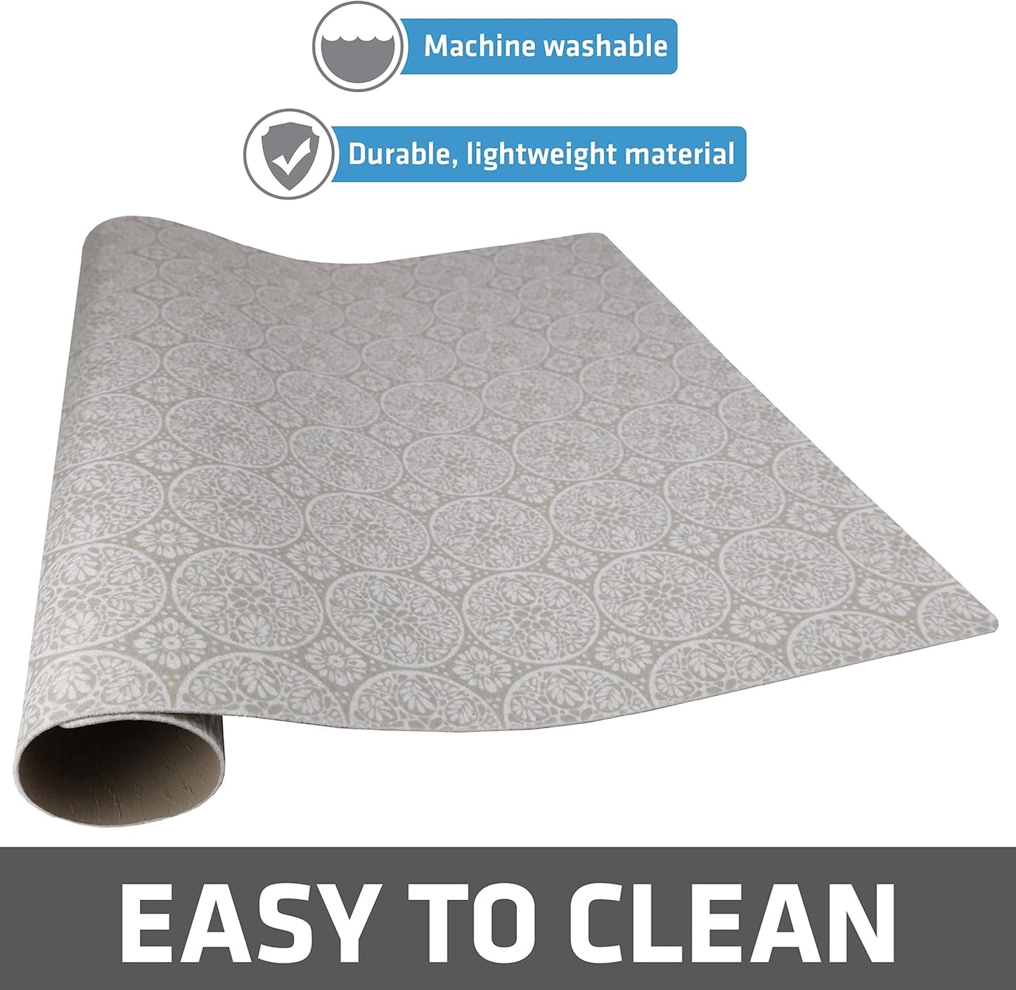 Drymate XL Dish Drying Mat, Oversized (19”x24”), Low-Profile, Super Absorbent, Quick Dry Fabric, Waterproof & Slip-Resistant, for Kitchen Counter, Trimmable, Easy to Clean (USA Made)(Tan)