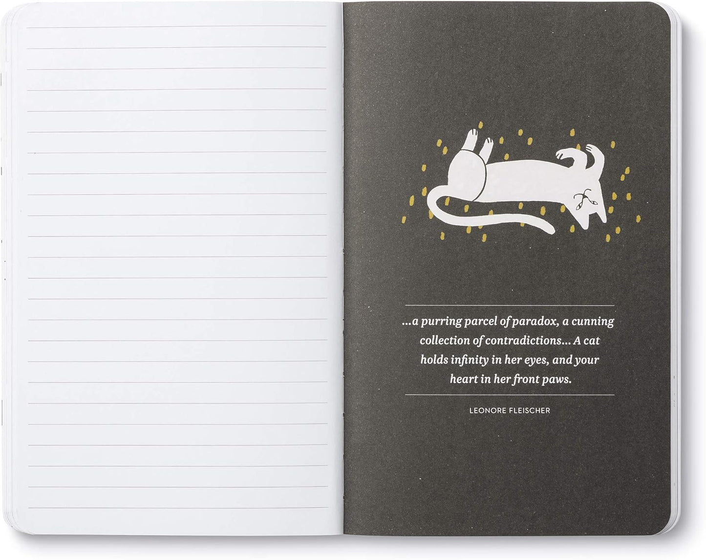 Compendium Softcover Journal - There are no ordinary cats. – A Write Now Journal with 128 Lined Pages, 5″W x 8″H