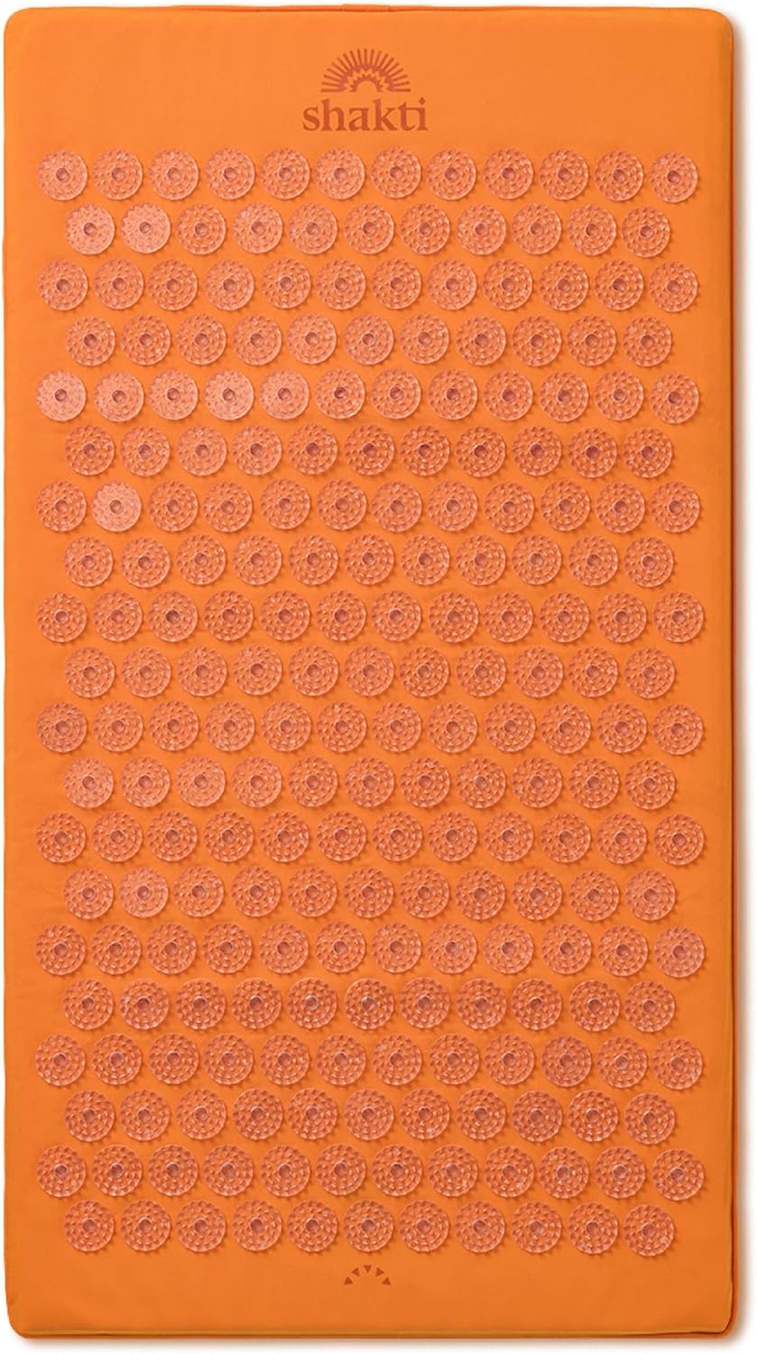 ShaktiMat Premium Acupressure Mat, Level 1 in Amber, Massage Muscles, Aid Sleep & Unlock Inner Tension | Similar to Acupuncture, No Needles Required | FSA/HSA Eligible