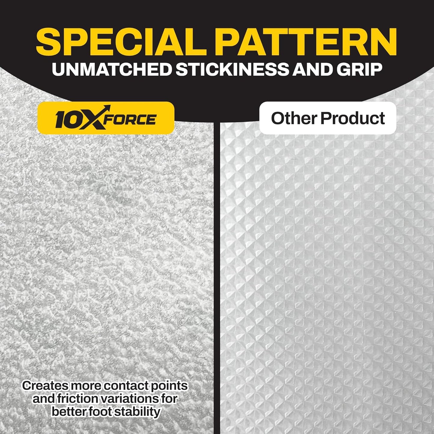 [Made in Korea] Ultra-Thin Bathtub Non Slip Stickers - Diamond Grip Anti Slip Shower Stickers with Strong Adhesive for Elderly, Safety Use (10)