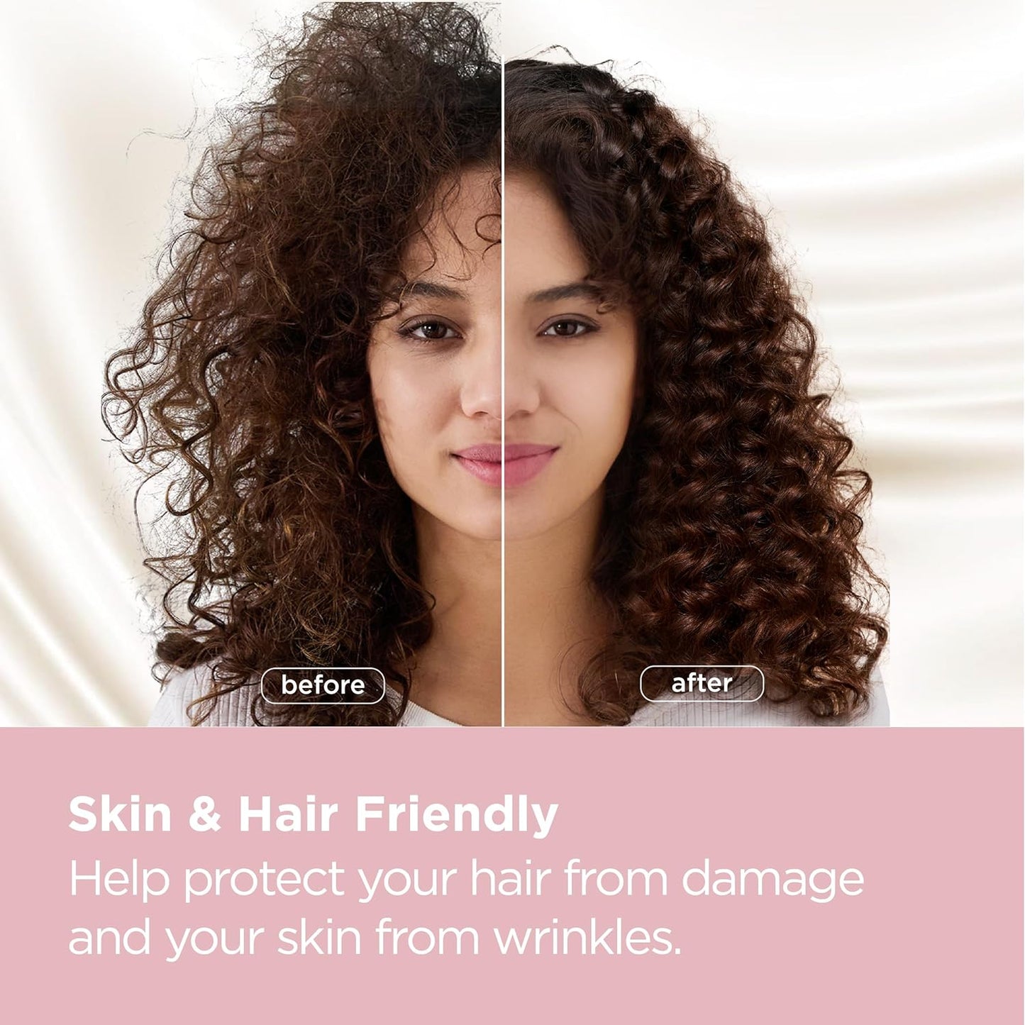 Bedsure Satin Pillowcase 2 Pack Similar to Silk Pillow Cases Standard Size, Pillow Case for Sleeping Women with Envelope Closure, Gifts for Women Men, Pink, 20x26 Inches, 2pcs