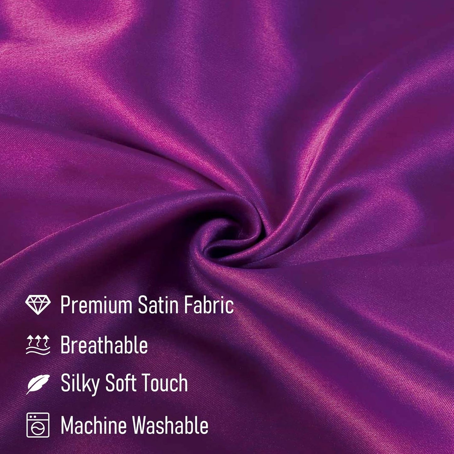 Tyfitb Satin Pillowcase Set for Hair & Skin Care – Cooling, Hypoallergenic, Anti-Frizz, Wrinkle-Free – Soft, Luxurious Pillowcases with Envelope Closure – 2-Pack, Standard Size 20x26, Gift-Ready