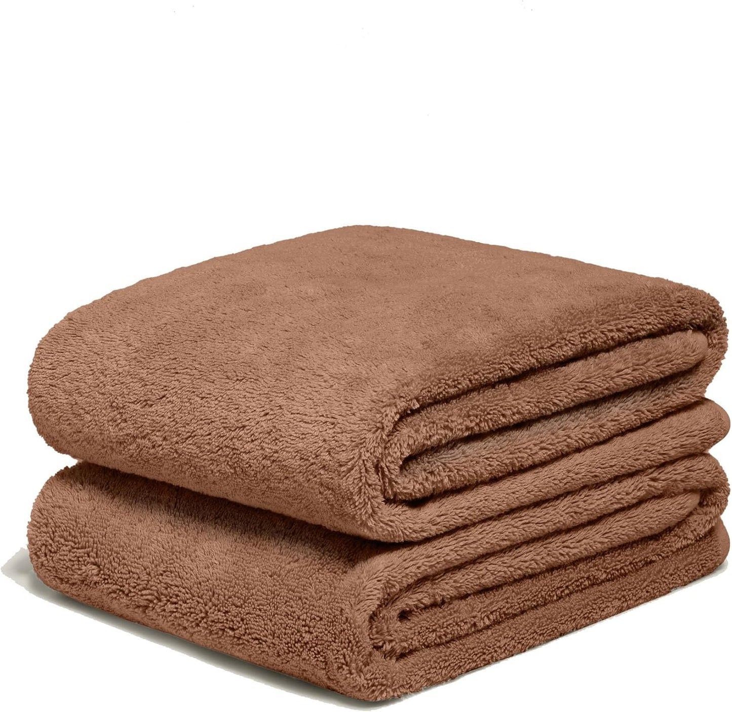 Italic Ultraplush 100% Australian Cotton Towels - Set of 2 Luxury Bath Towels, Quick Dry Plush and Absorbent, Heavy Duty Large Bath Towels, 800GSM Towels for Bathroom & Spa (Clay)