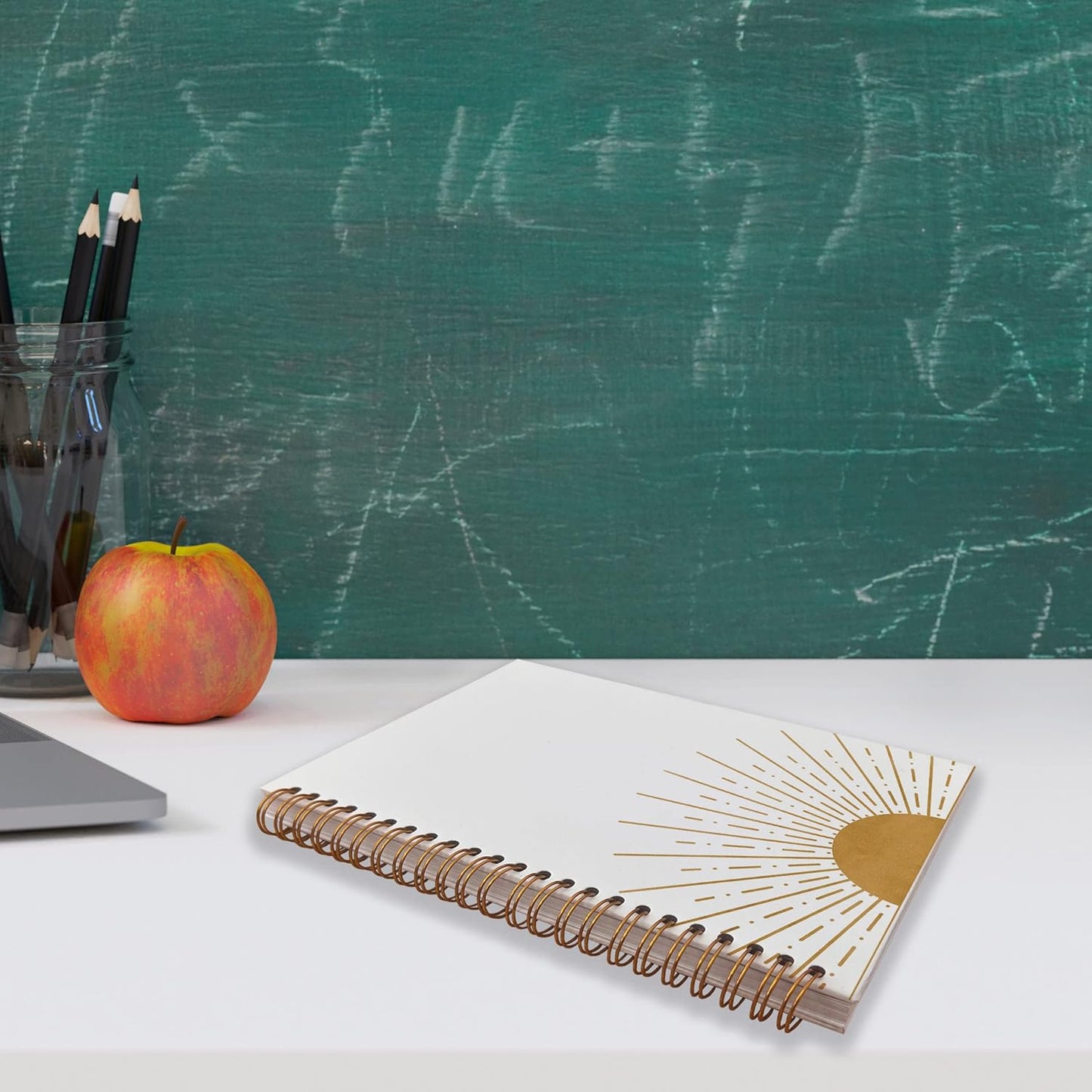 VNWEK Abstract Boho Sun Sunrise Sunset Sunshine Spiral Notebook Journal 5.5×8.3 Inch,Boho Mid-Century Modern Art Lined Hardcover Spiral Notebook for Work Notes Journaling,Boho Gifts for Women Girls