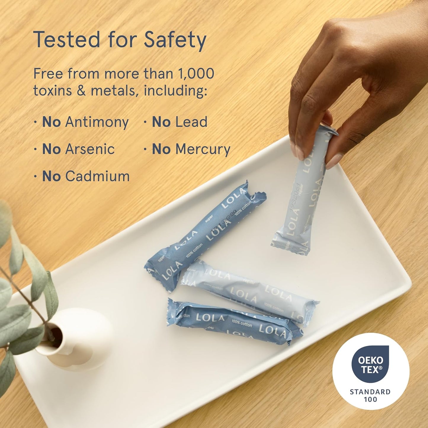 LOLA Super Organic Cotton Tampons, 32 Count - Super Non-Toxic Tampons, Period Feminine Hygiene Products, HSA FSA Approved Products Feminine Care