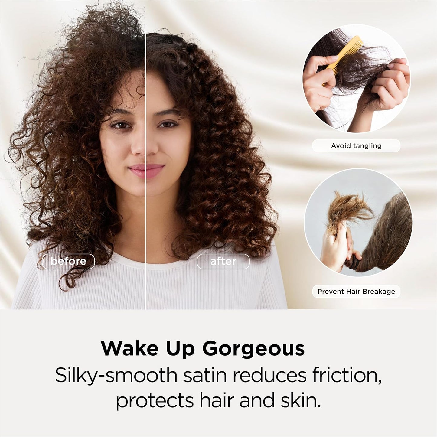 Bedsure Satin Pillowcases, Similar to Silk Pillowcase 2 Pack,Cooling Pillow Case for Sleeping Women with Envelope Closure, Gifts for Women Men, Dark Grey, Queen Size, 20x30 Inches, 2pcs