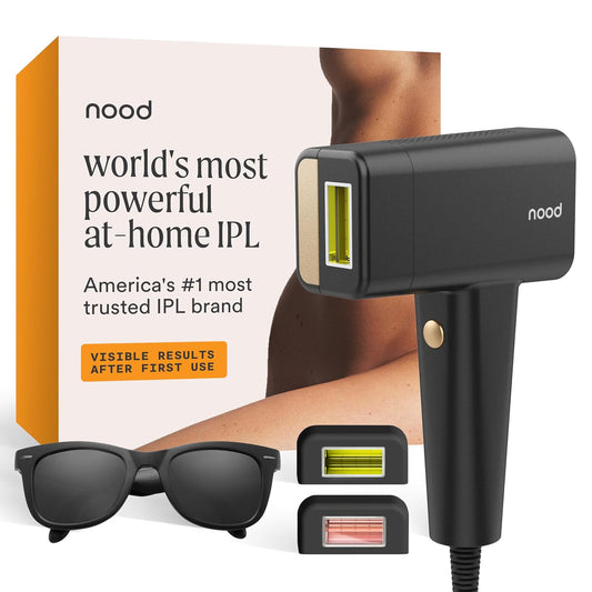NEW Nood™ Flasher Pro — IPL Laser Hair Removal Device for Women & Men with Sapphire Cooling — Pain-free & Permanent, Visible Results After First Use & Works Everywhere Hair Grows — Matte Black