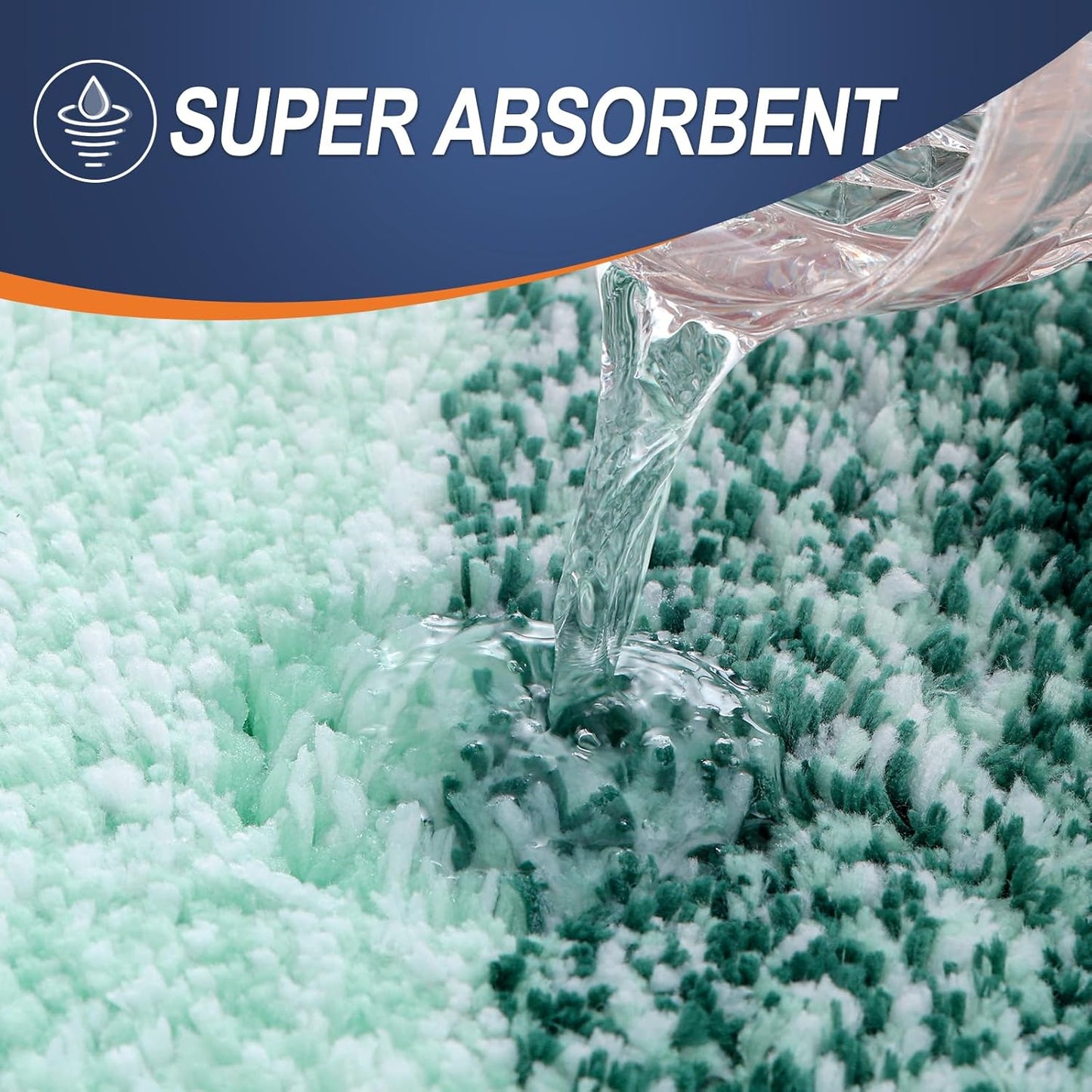 OLANLY Bathroom Rugs Mat 24x16, Extra Soft Absorbent Microfiber Bath Rugs, Rubber Backing, Quick Dry, Washable Bath Mats for Bathroom Floor, Tub and Shower, Home Decor Accessories, Blackish Green