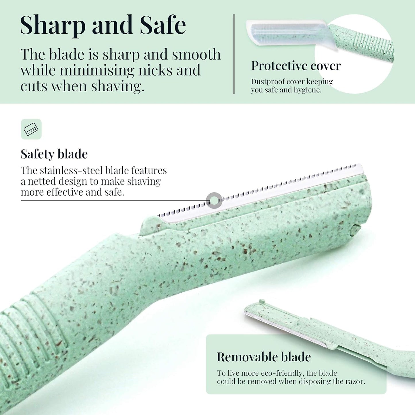 ennva Eyebrow Razor for Women | Dermaplane Facial Razor for Face | Hair Trimmer Face Razor for Body Use | Multipurpose Facial Hair Removal Disposable Blades Eyebrow Shaper Tool - 12pcs