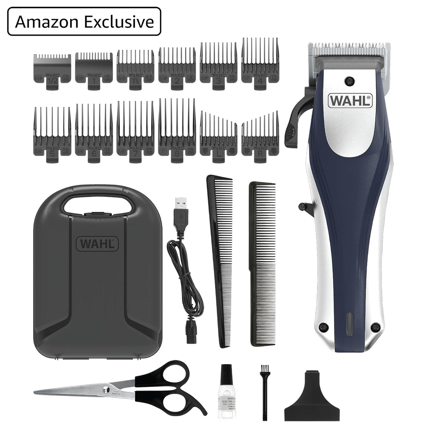 Wahl Lithium Ion Pro Rechargeable Cordless Hair Clippers for Men, Woman, & Children with Smart Charge Technology for Convenient at Home Haircutting - Model 79470