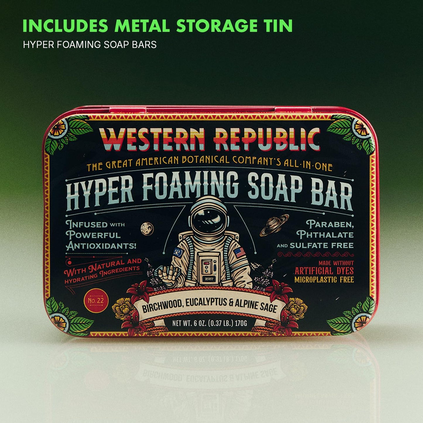 Hyper Foaming Soap Bar | Birchwood, Eucalyptus & Alpine Sage and Tropic Rum & Nautical Sea Salt | Hydrating & Anti-Aging Ingredients | (2 Pack) | Made in USA