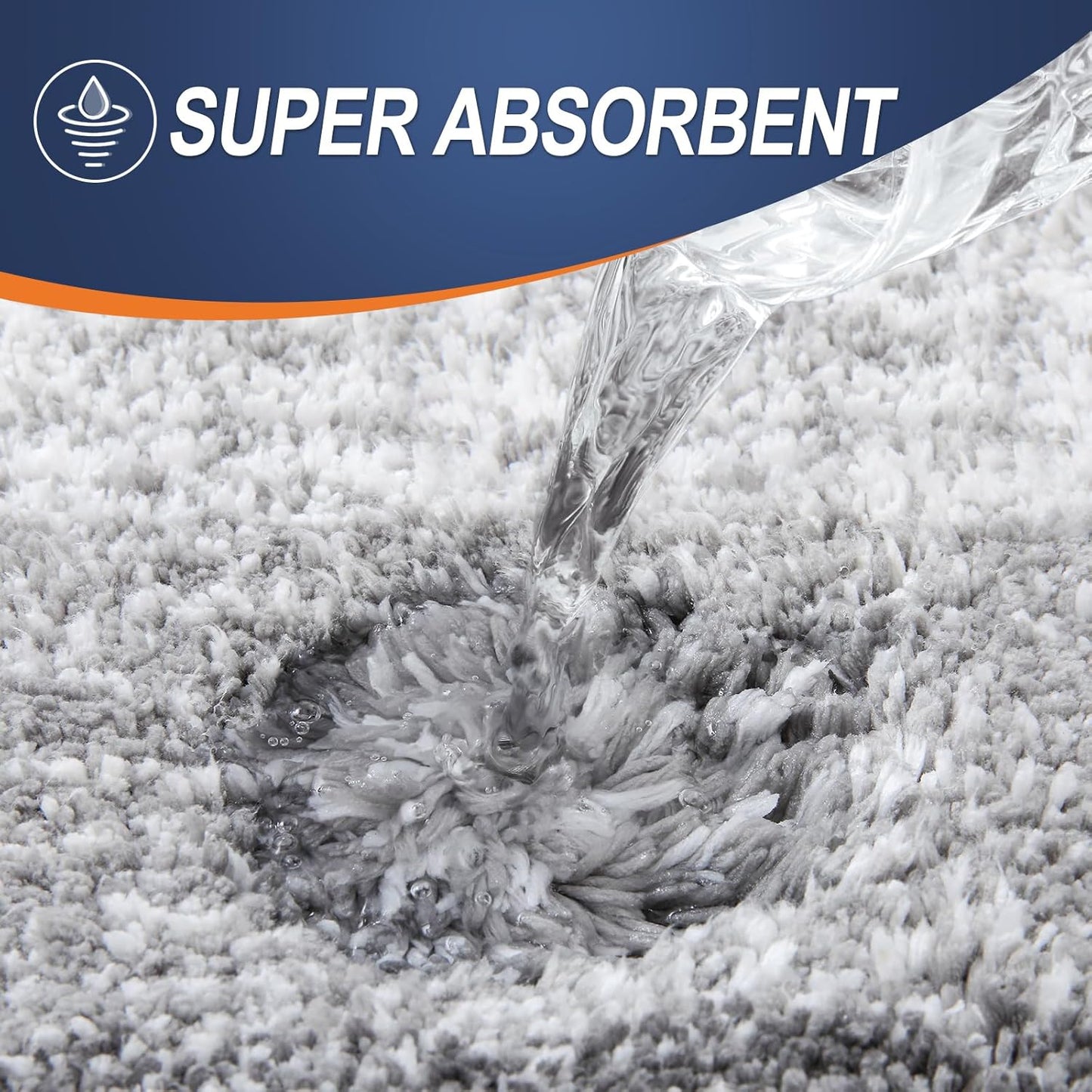 OLANLY Bathroom Rugs Mat 70x46, Extra Soft Absorbent Microfiber Bath Rugs, Rubber Backing, Quick Dry, Machine Washable Bath Mats for Bathroom Floor, Tub and Shower, Home Decor Accessories, Light Grey