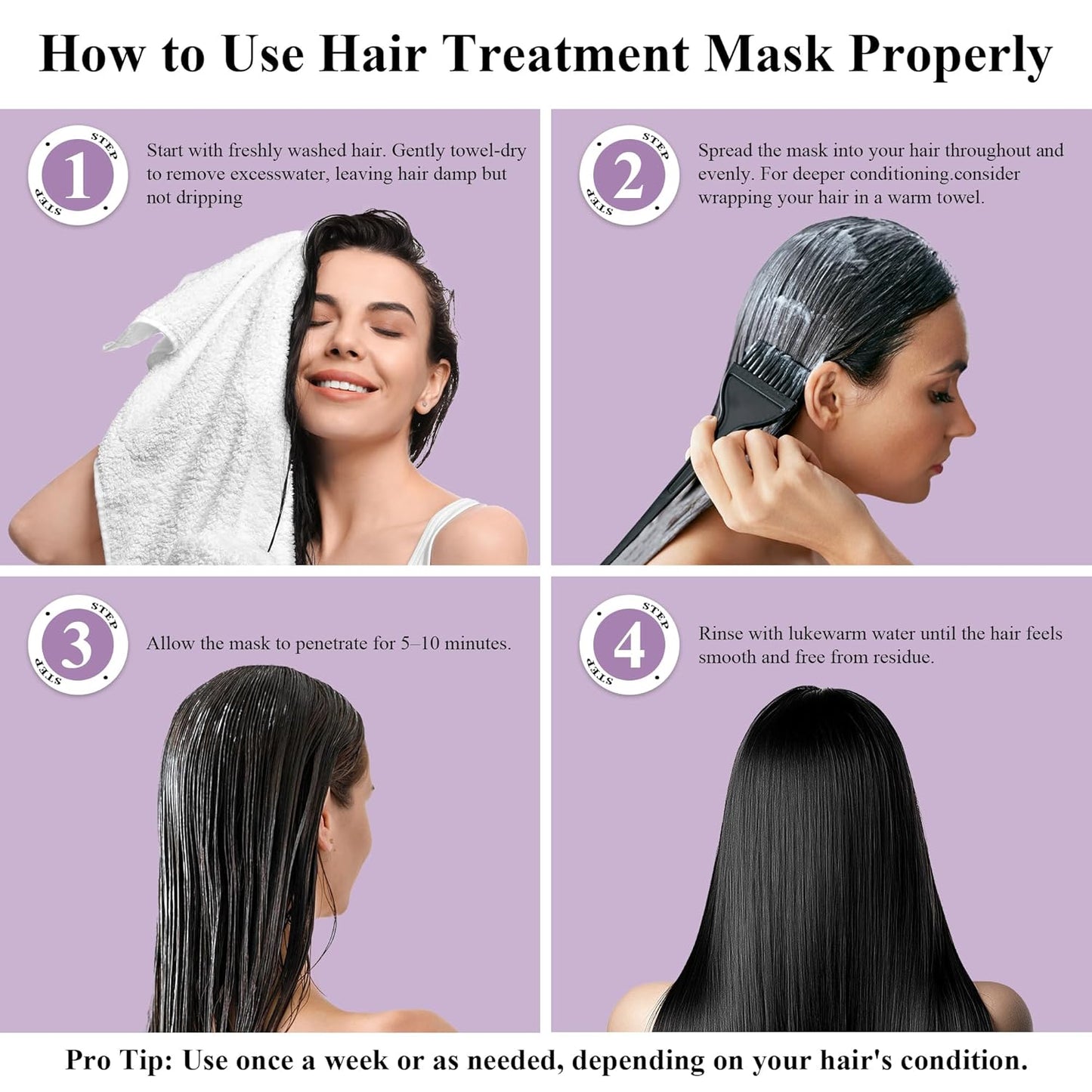 ALFHEIM Lavender Purple Hair Mask | Neutralizes Brass & Yellow Tones | Deep Moisturizing & Repairing for Blonde, Bleached & Silver Hair | Infused with Lavender Oil, Grape Seed Oil & Vitamin E 8.45 oz