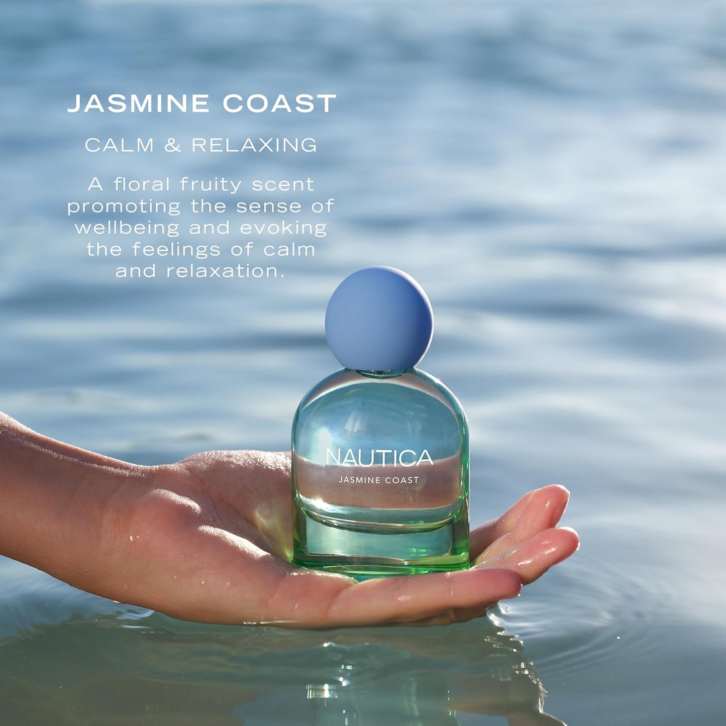 Nautica for Her Jasmine Coast Eau De Parfum 1.6 Fl Oz (Pack of 1), Notes of Pear, Jasmine, and Musk, Women's Fragrance, Long Lasting, Mood-Boosting Fragrance, Vegan Formula, Travel Size
