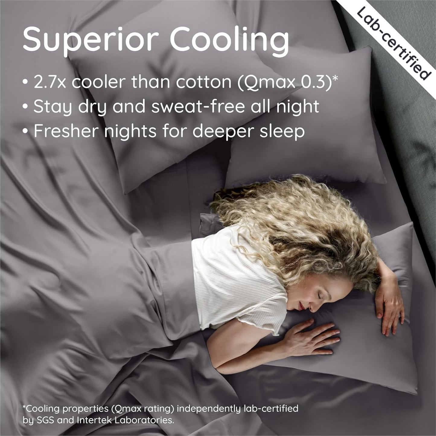 Bambaw 100% Viscose Derived from Bamboo Pillowcases Standard Size – Set of 2 Cooling Pillow Case with Envelope Closure, Breathable & Soft Pillow Cases Standard Size, Anti Acne Pillow Case (Dark Gray)