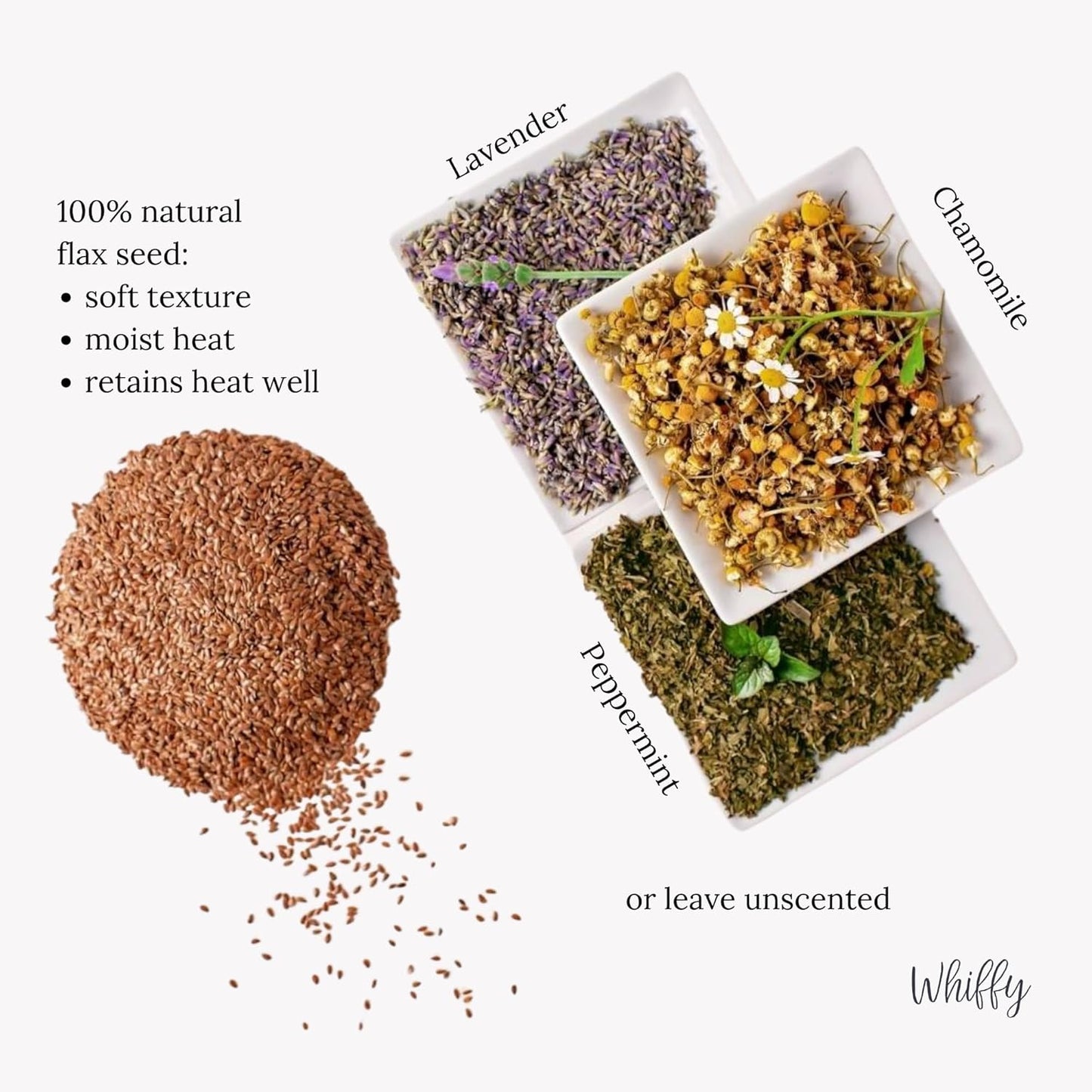 Microwave Heating Pad Filled With Flax Seed and Choice of Dried Herbs, Herbal Cold Pack, Good Size for Back Pain and Cramps, Hot and Cold Therapy, 6" x 12" (Red Fox, Peppermint & Chamomile)