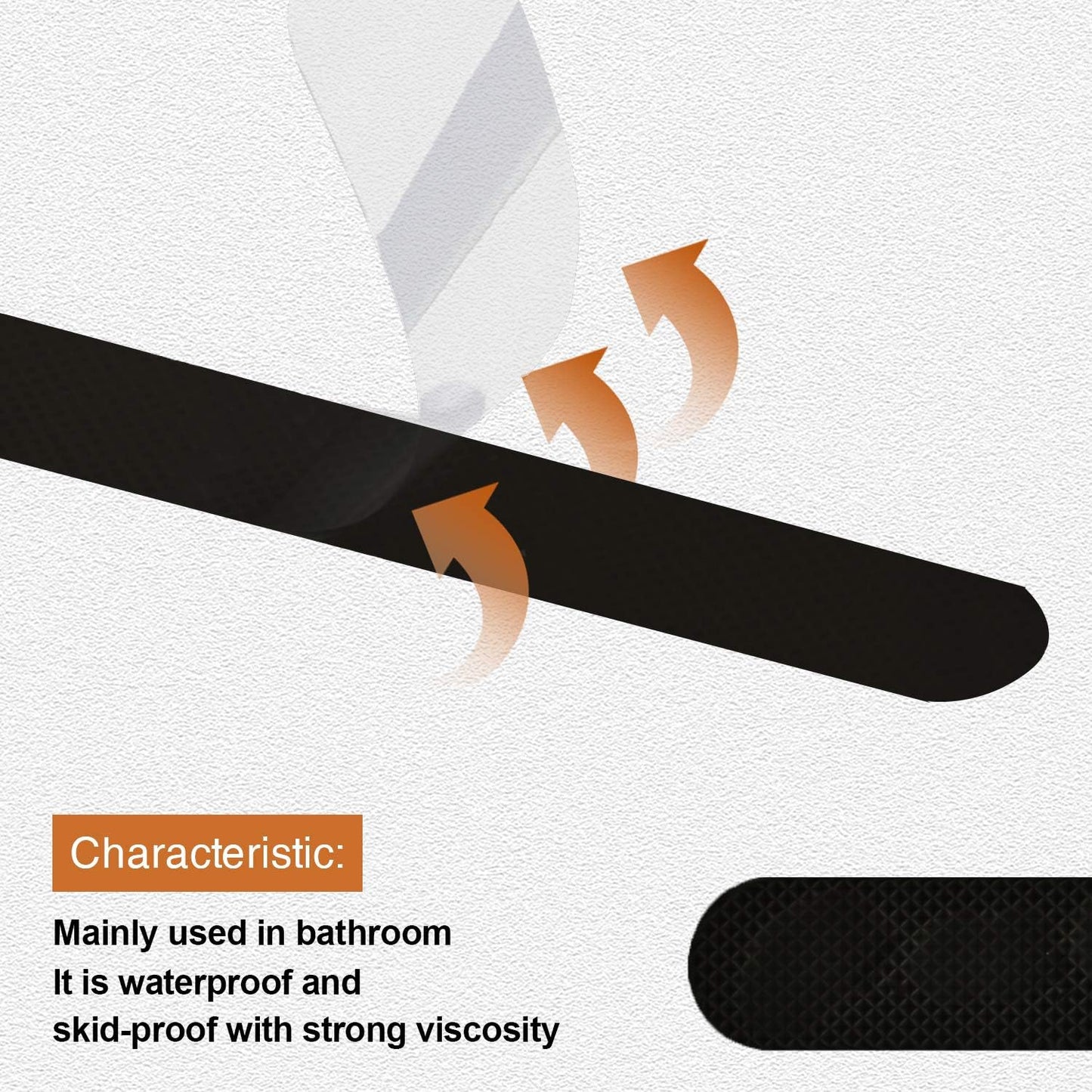 Non-Slip Bathtub Stickers 24 PCS Safety Bathroom Tubs Showers Treads Adhesive Decals Scraper (Black)