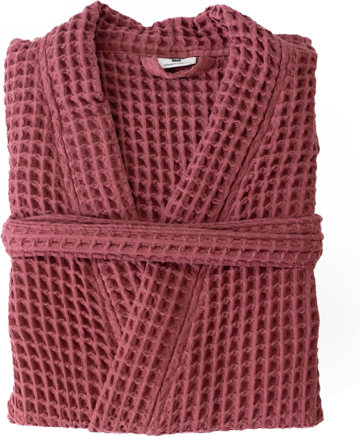 Womens Kimono Waffle Robe - Lightweight 100% Turkish Cotton Housecoat for All-Day Lounging - Bathrobe for Shower