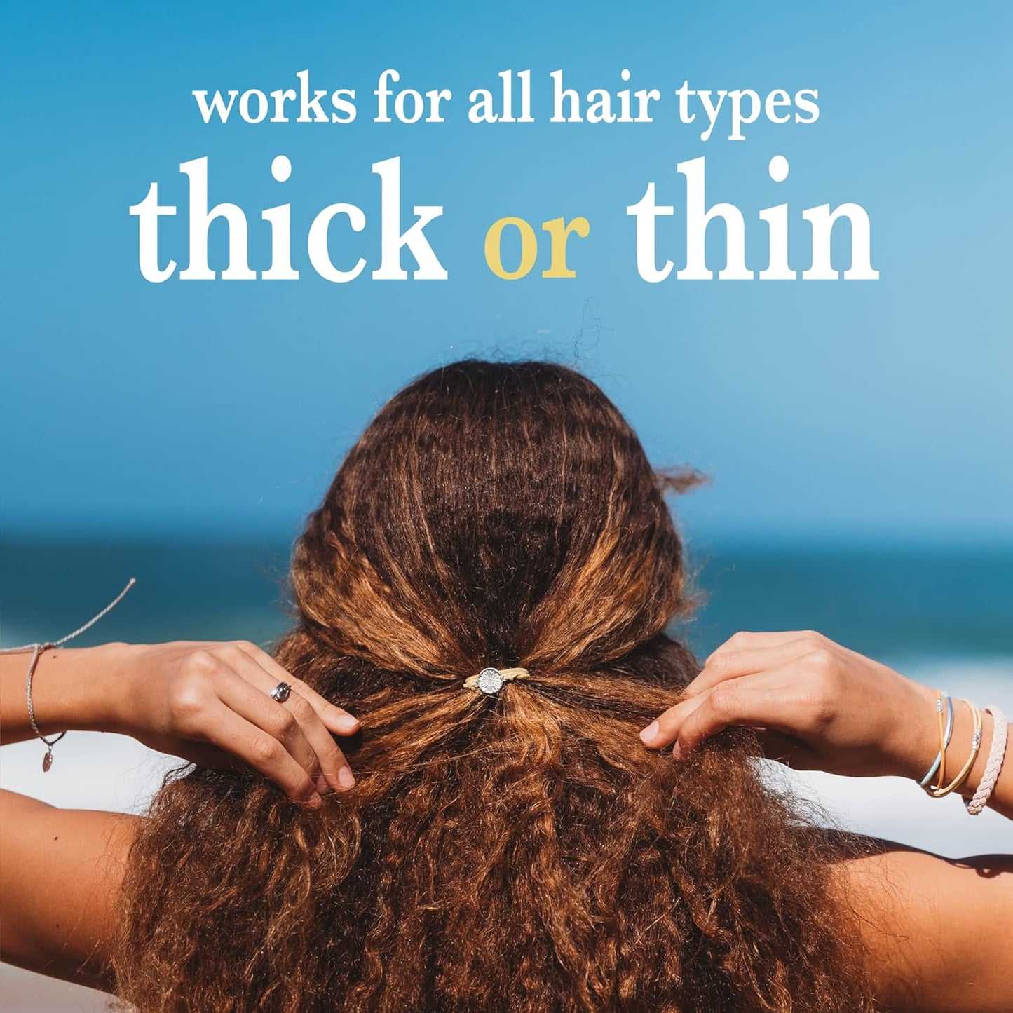 K'lani Hair Tie Bracelets for Women - Elastic Hair Bands That Double as Stylish Jewelry - Stride - Large