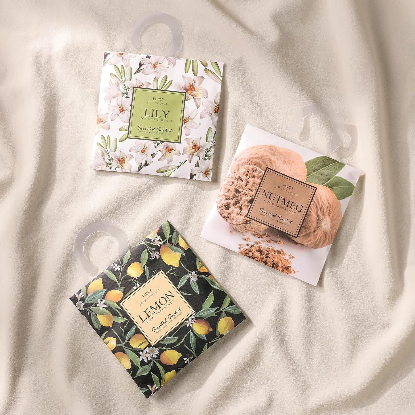 12 Packs Vanilla Scented Sachets – Long-Lasting Air Freshener & Closet Deodorizer for Drawers, Closets, Cars & Wardrobes