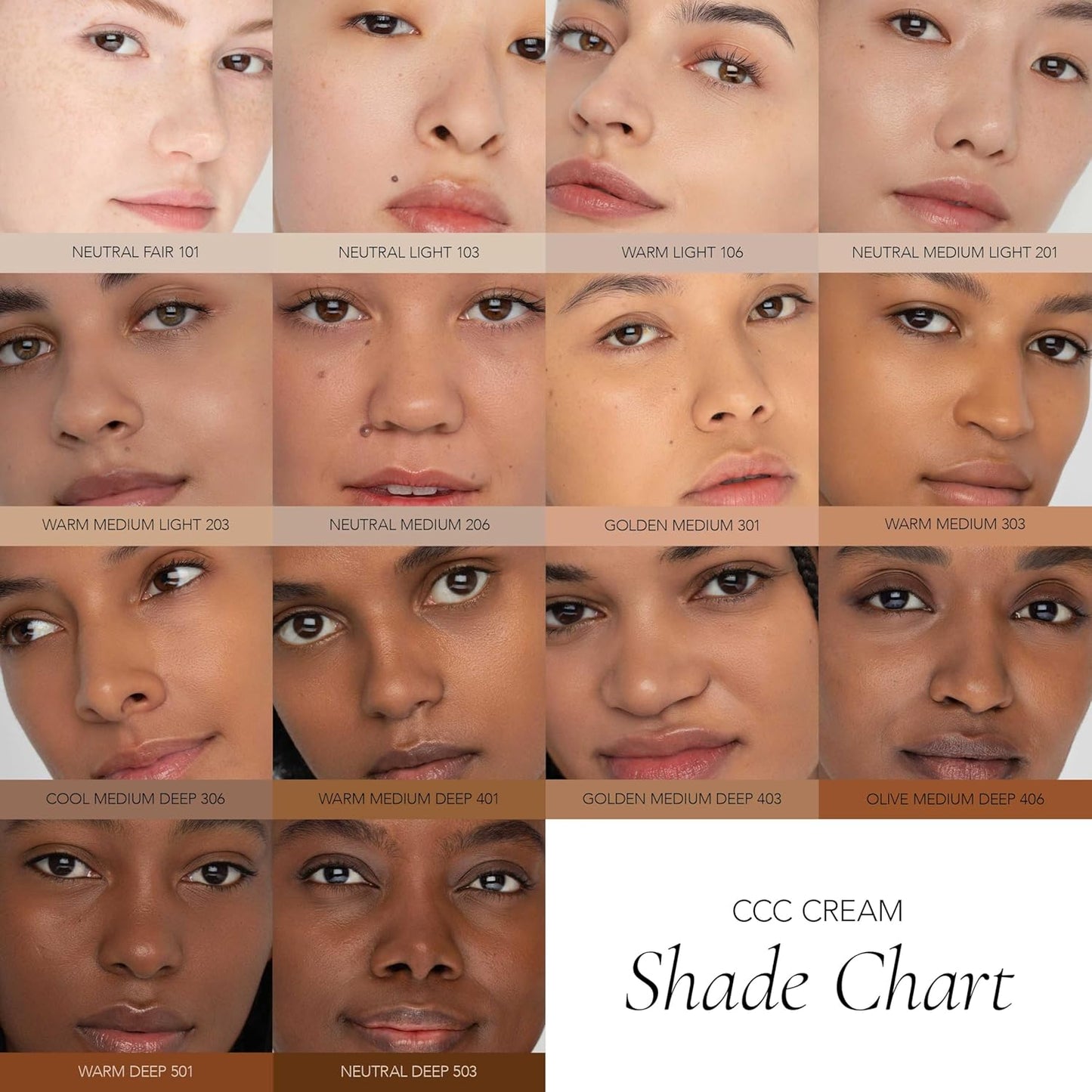 CLE Cosmetics CCC Cream (Cool Medium Deep 306 / SPF 50) - Color Correcting With Sunscreen - Lightweight, Hydrating Foundation - BB & CC Hybrid - Light to Medium Coverage - 1 fl oz