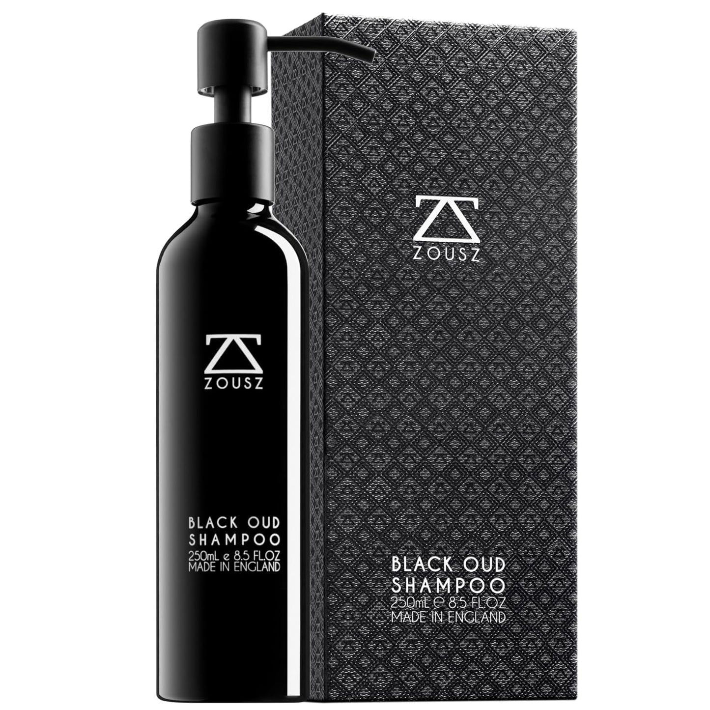 ZOUSZ Beard Shampoo For Men - Black Oud Cleansing, Vitalising and Nourishing Daily Beard Wash Containing Natural & Organic Ingredients + PRO-Vitamins - 250mL