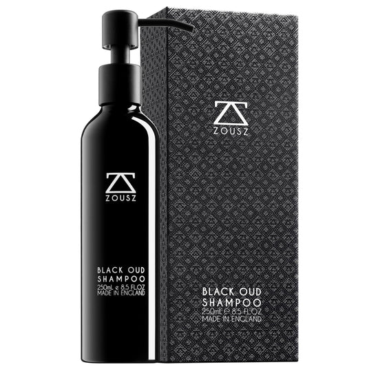 ZOUSZ Beard Shampoo For Men - Black Oud Cleansing, Vitalising and Nourishing Daily Beard Wash Containing Natural & Organic Ingredients + PRO-Vitamins - 250mL