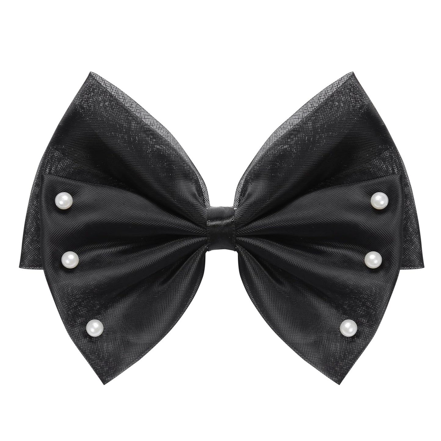 Elegant Hair Bow Set Sweet Styles with Crystal and Pearl Accents Fashion Hair Clips for Girls (Brown/Lavender/Black)