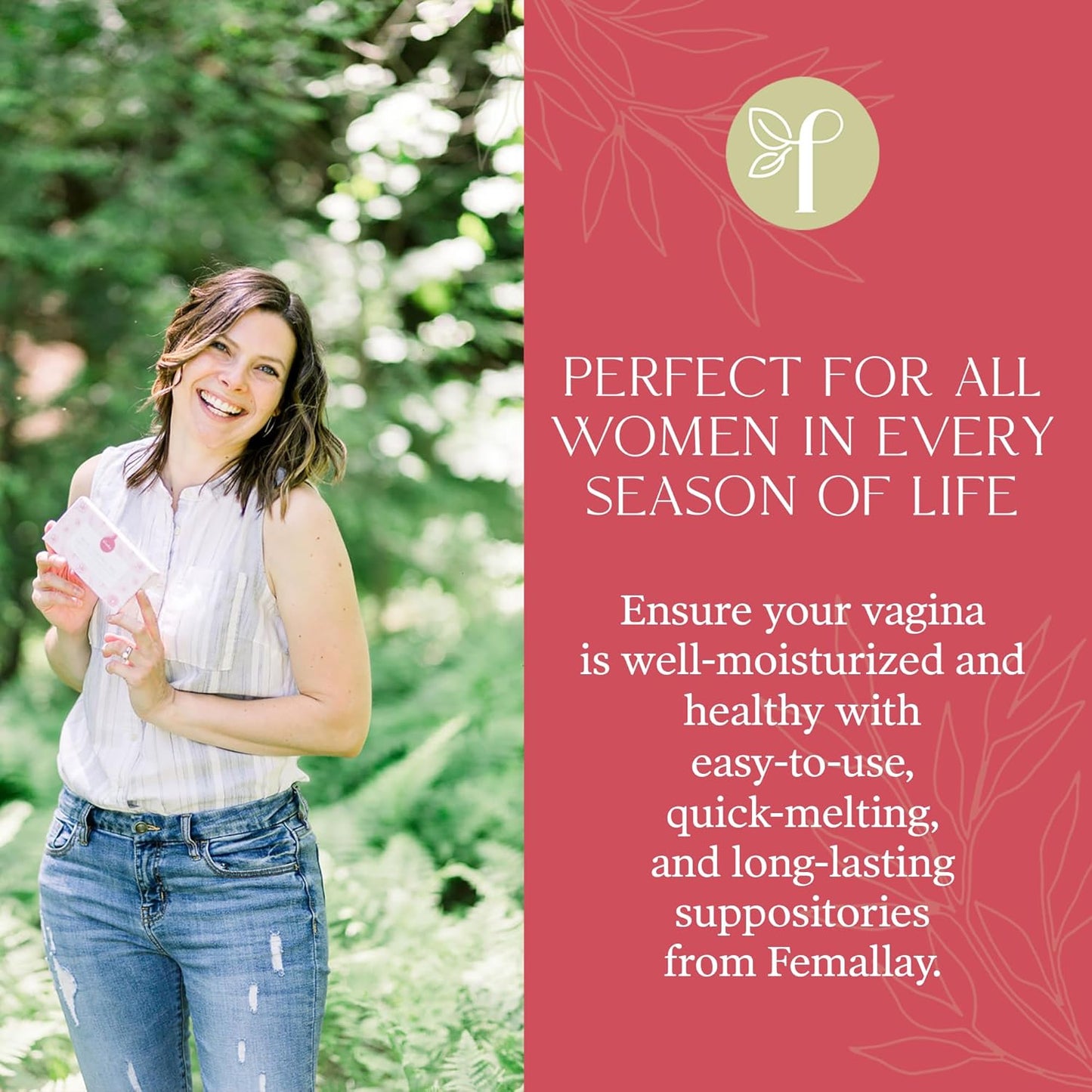 Femallay Organic Vaginal Moisturizing Suppositories – Blueberry 2 Pack – 100% Natural Relief for Dryness, Odor & Daily Feminine Discomfort – 14 Count + Applicator