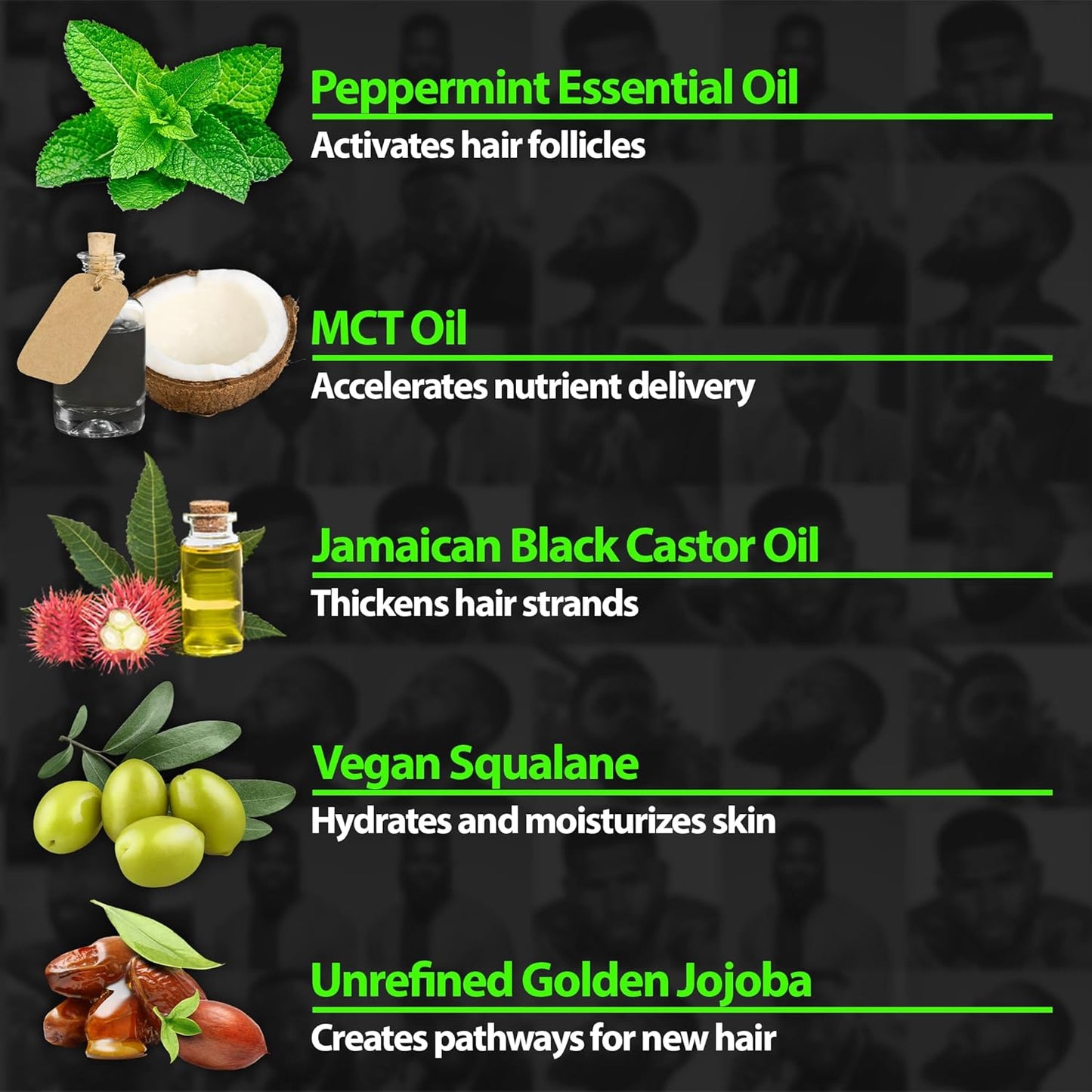 GROW Beard Oil Serum + Biotin Beard Growth Gummies – Beard Growth Kit for Men with 620,000mcg Biotin, Collagen, MSM & Keratin – Thickens Beard, Fills Patches & Supports Hair Growth