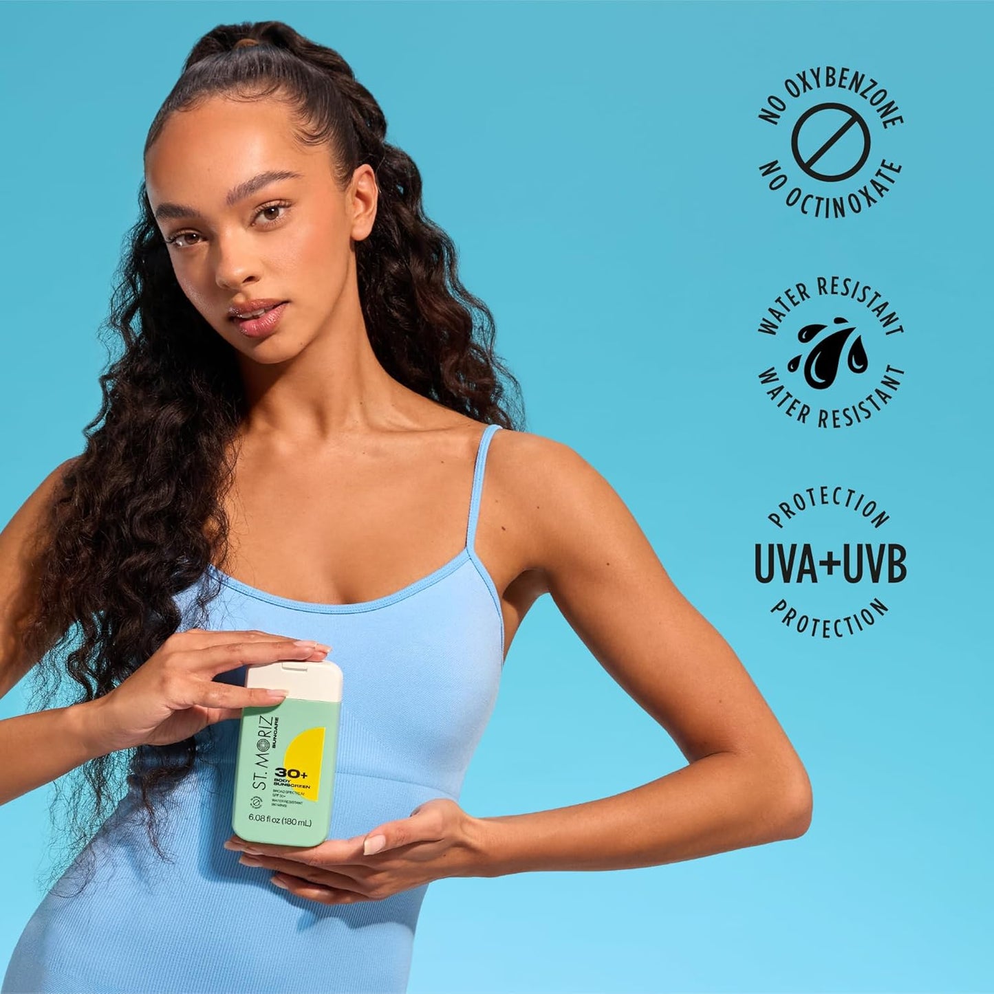 St Moriz Suncare SPF - Sunscreen - Water Resistant Sunscreen Moisturizing Lotion + Vitamin E - Oxybenzone & Octinoxate Free - Vegan - Body, 30, Sun Protection Factor (SPF)