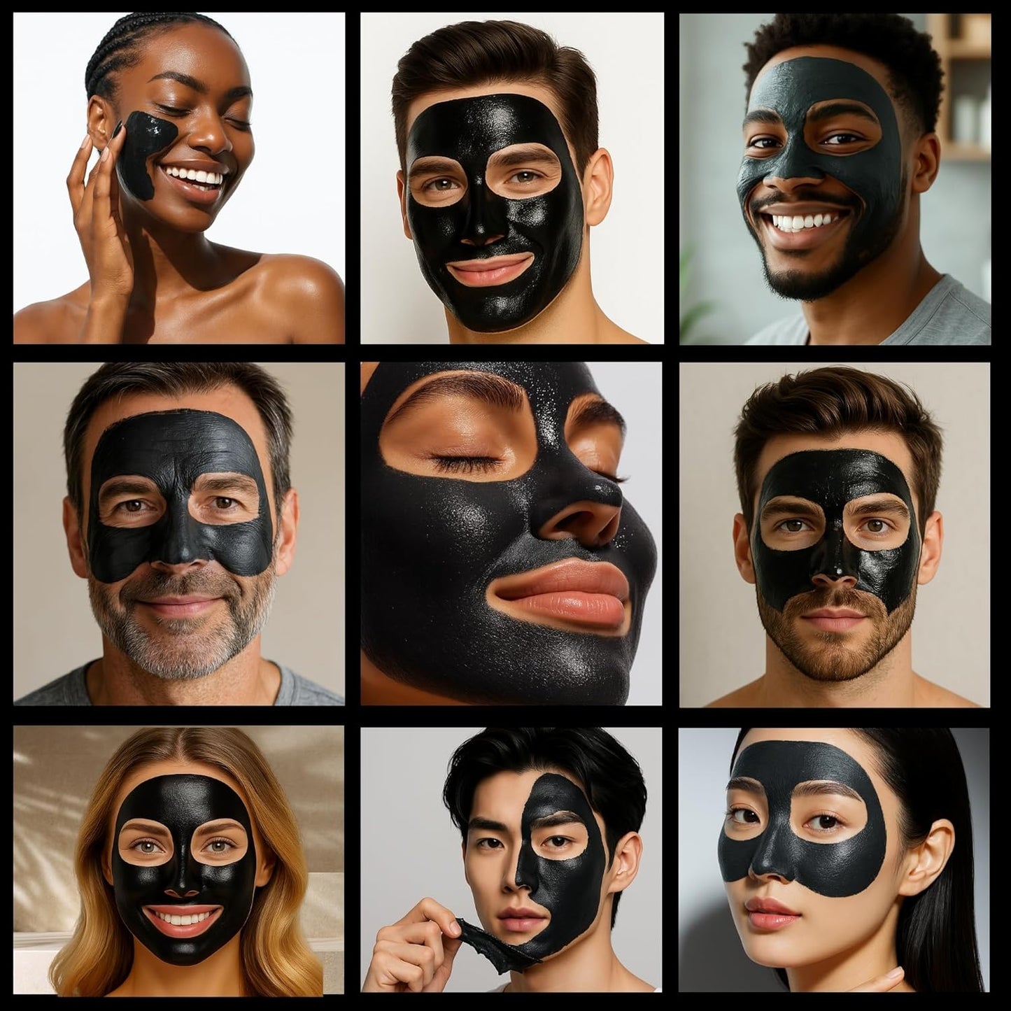 Blackhead Remover Mask :Charcoal Peel Off Face Mask Kit for Pores Deep Cleansing and Purifying – Facial and Nose Mask for All Skin Types with Tools