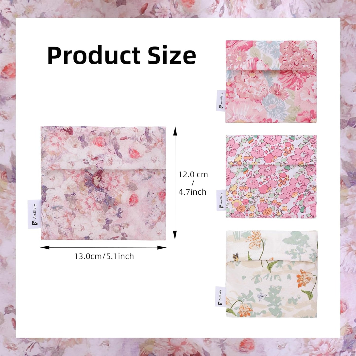 Period Bag for Teen Aged Girls, Portable Sanitary Pad Storage Bag for Teen Pads/Sanitary Napkins/Small Tampons, Feminine Menstrual Cup Pouch (Kaleidoscope)