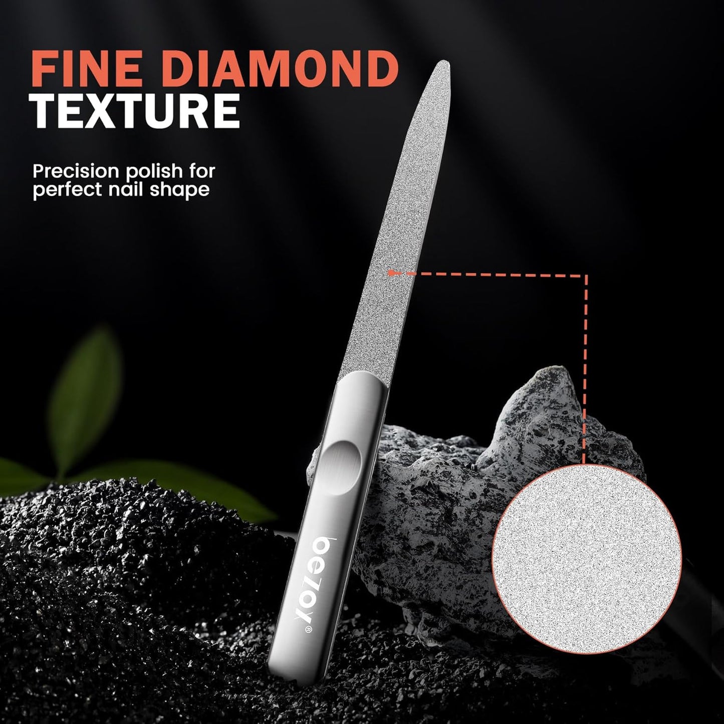 BEZOX Metal Nail File – Durable, Double-Sided Precision Fingernail Files for Women, Stainless Steel Finger Nail Buffer for Smooth, Shiny, Salon-Worthy Nails