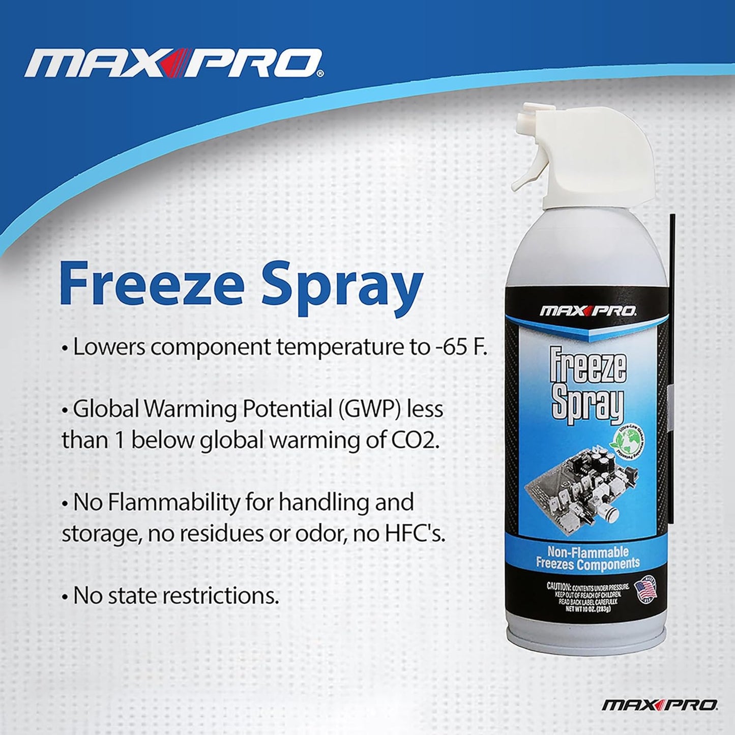 MAX Professional 7777 Blow Off Freeze Spray Electronic Component Cooler, FR-777-777 (10 oz)
