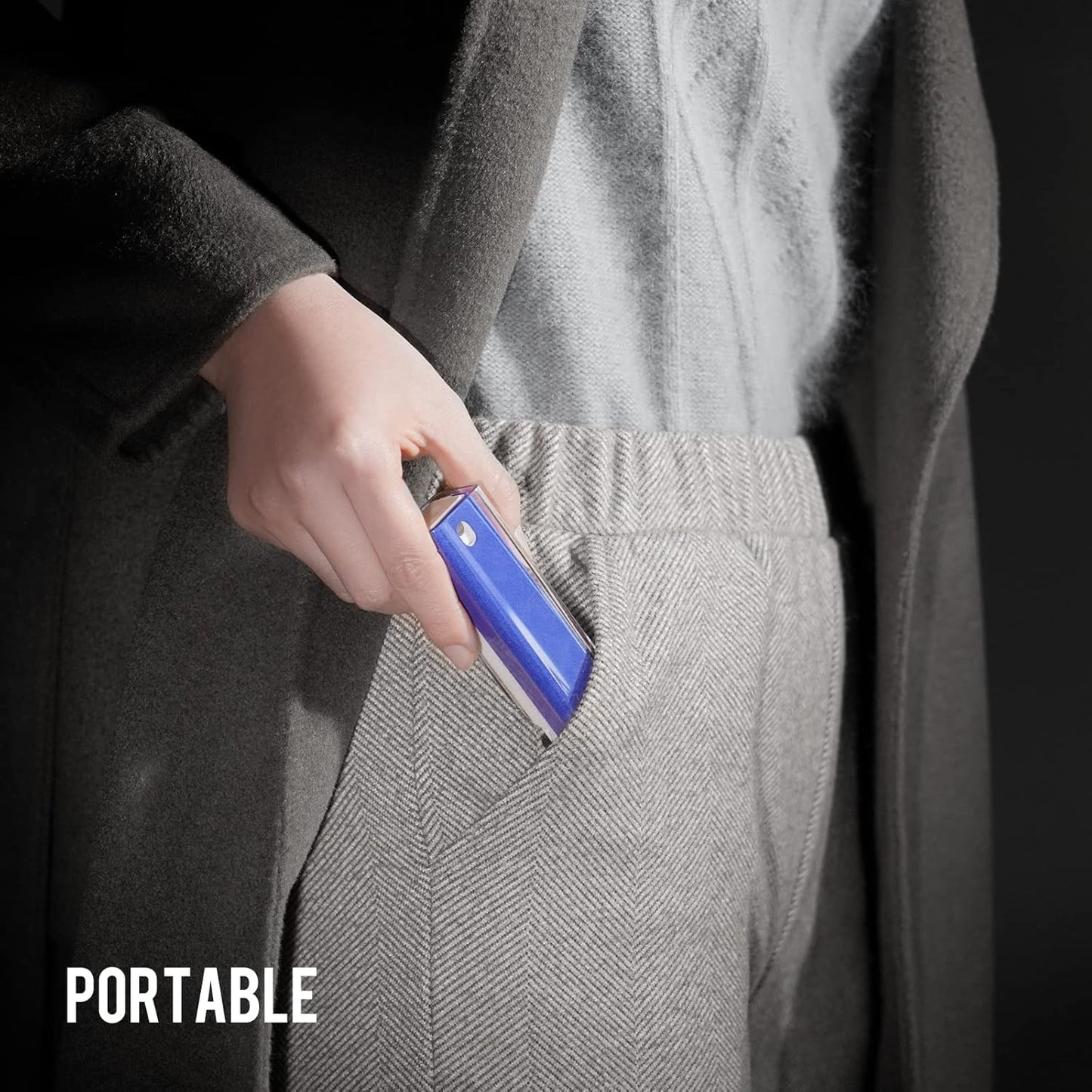 CLICK CLEAN Screen Cleaner, Fingerprint Proof Screen Cleaner Spray, All-in-One Cleaner with Microfiber, Shell and Phone Stand for All Phones, Laptop and Tablet Screens (Dark Blue)