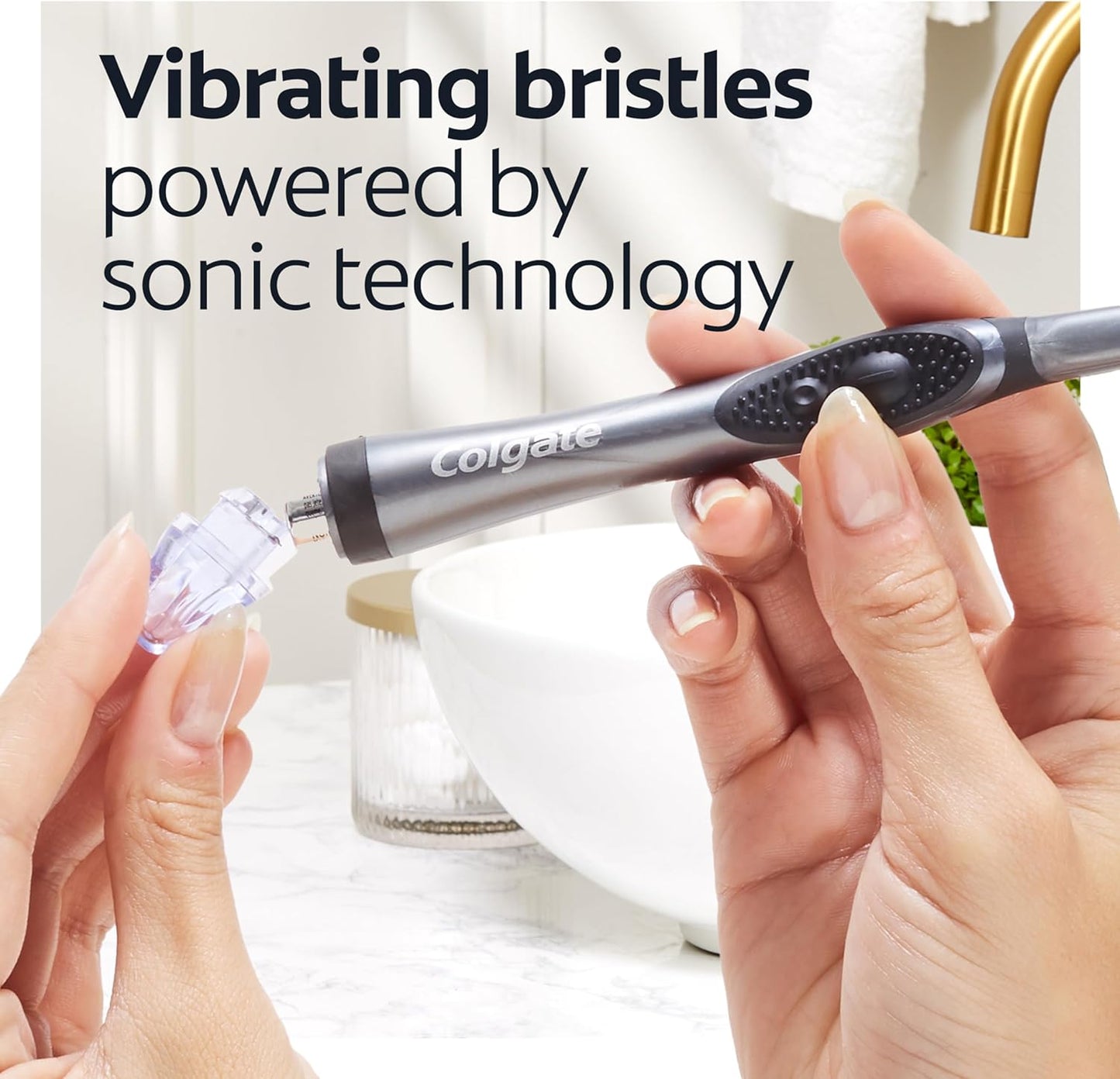 Colgate 360 Vibrate Charcoal Battery Operated Toothbrush Pack, Soft with 1 AAA Battery Included, Black, 2 Count