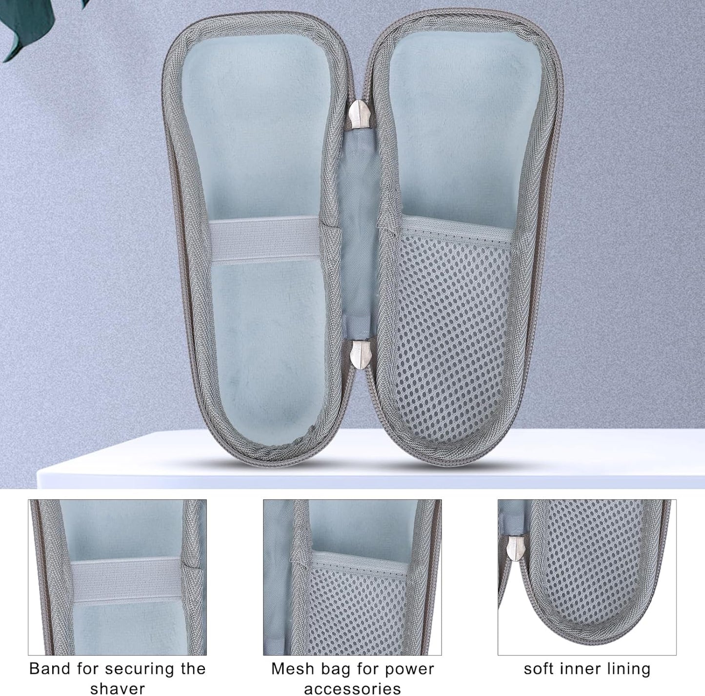 Travel Shaver Organizer - EVA Hard Protective Holder for Braun Series 3/5/6/7/8/9 Electric Shavers, Compact & Durable Design for Men’s Grooming Essentials, Fits All Accessories (Green)