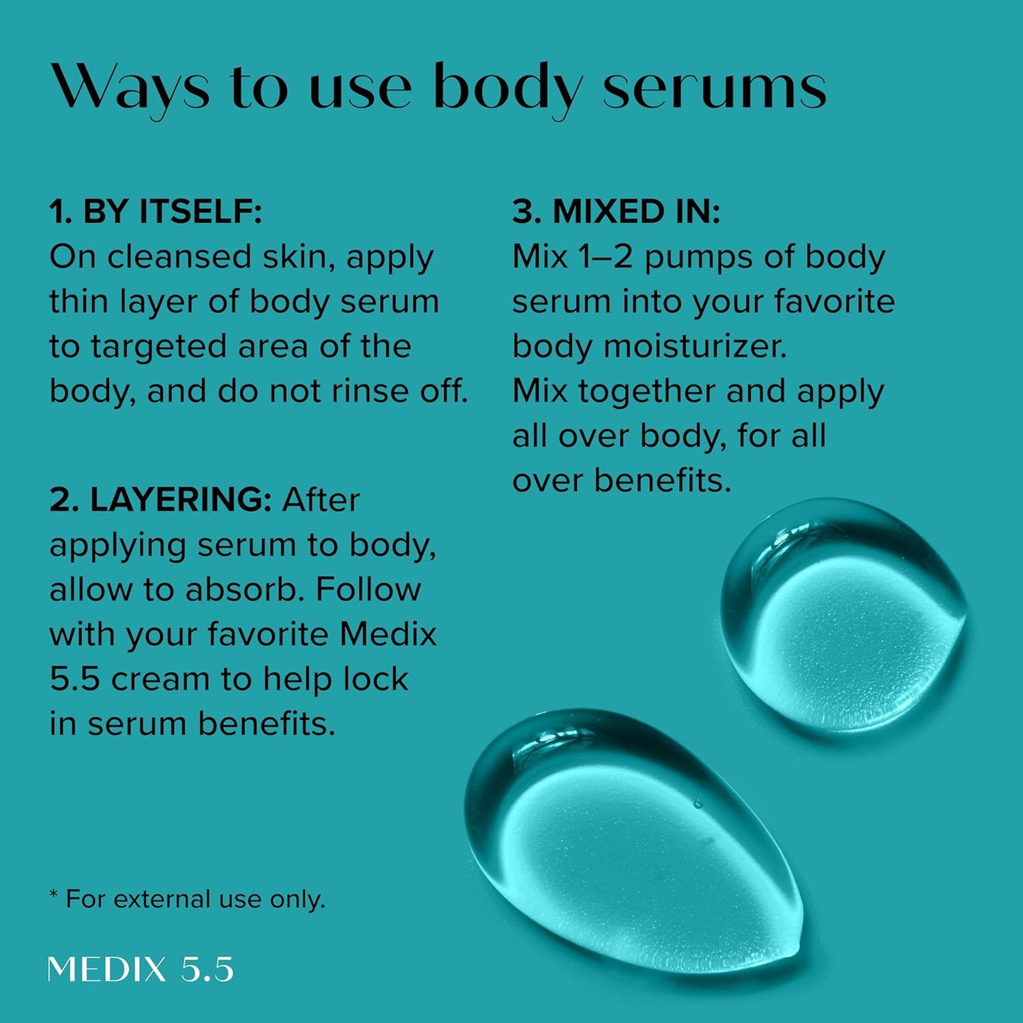 MEDIX 10% Glycolic Acid + Lactic Acid Leave-On Exfoliating Body Gel | AHA Exfoliant Body & Face Serum Refines + Softens Dry Dead Skin, Bumpy Skin, Uneven Skin Tone, KP Bumps, & Wrinkles, 1.7oz, 2PC