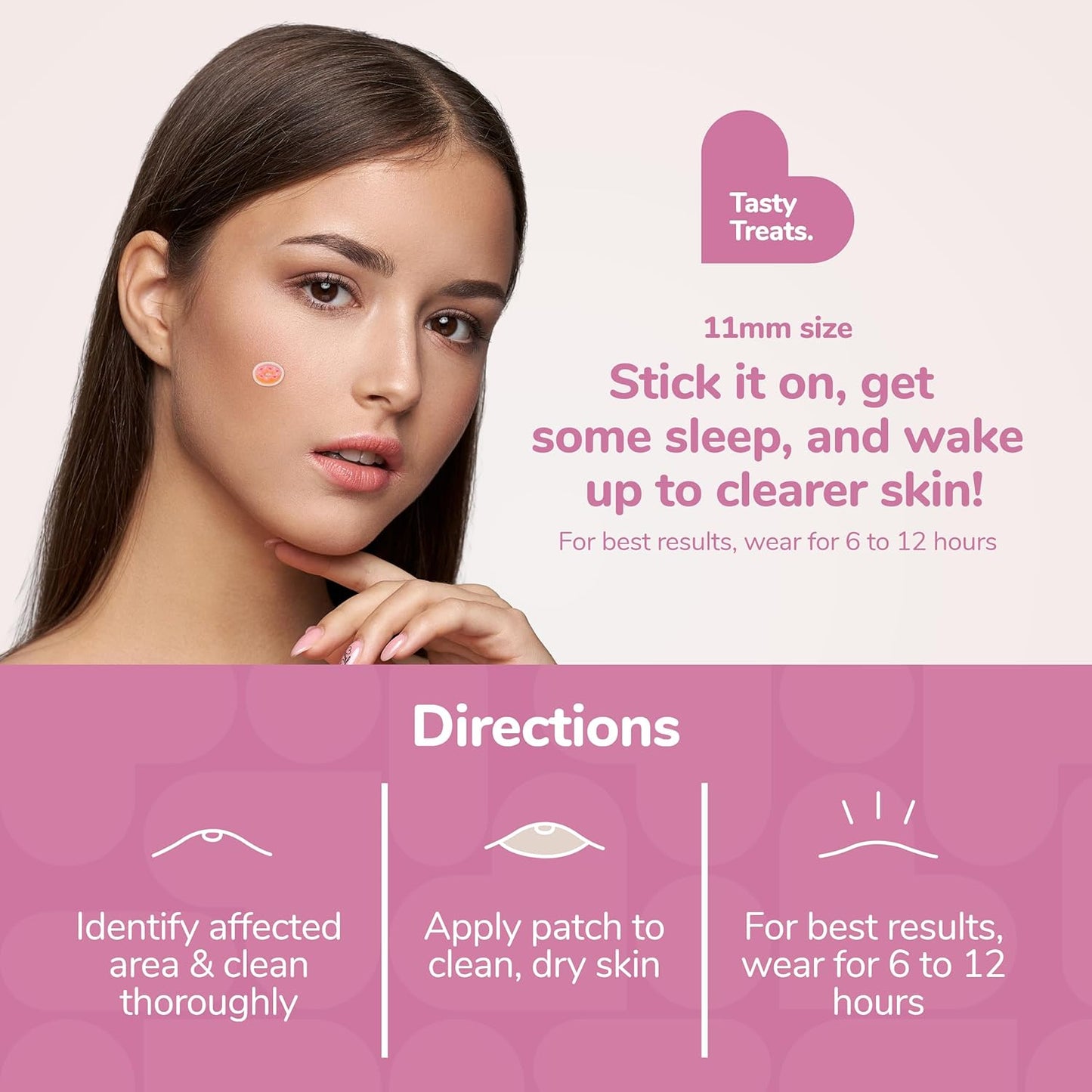 BioSwiss Tasty Treats Pimple Patches, Hydrocolloid Acne Patch for Zits and Blemishes, Face and Skin Stickers, 72 Count