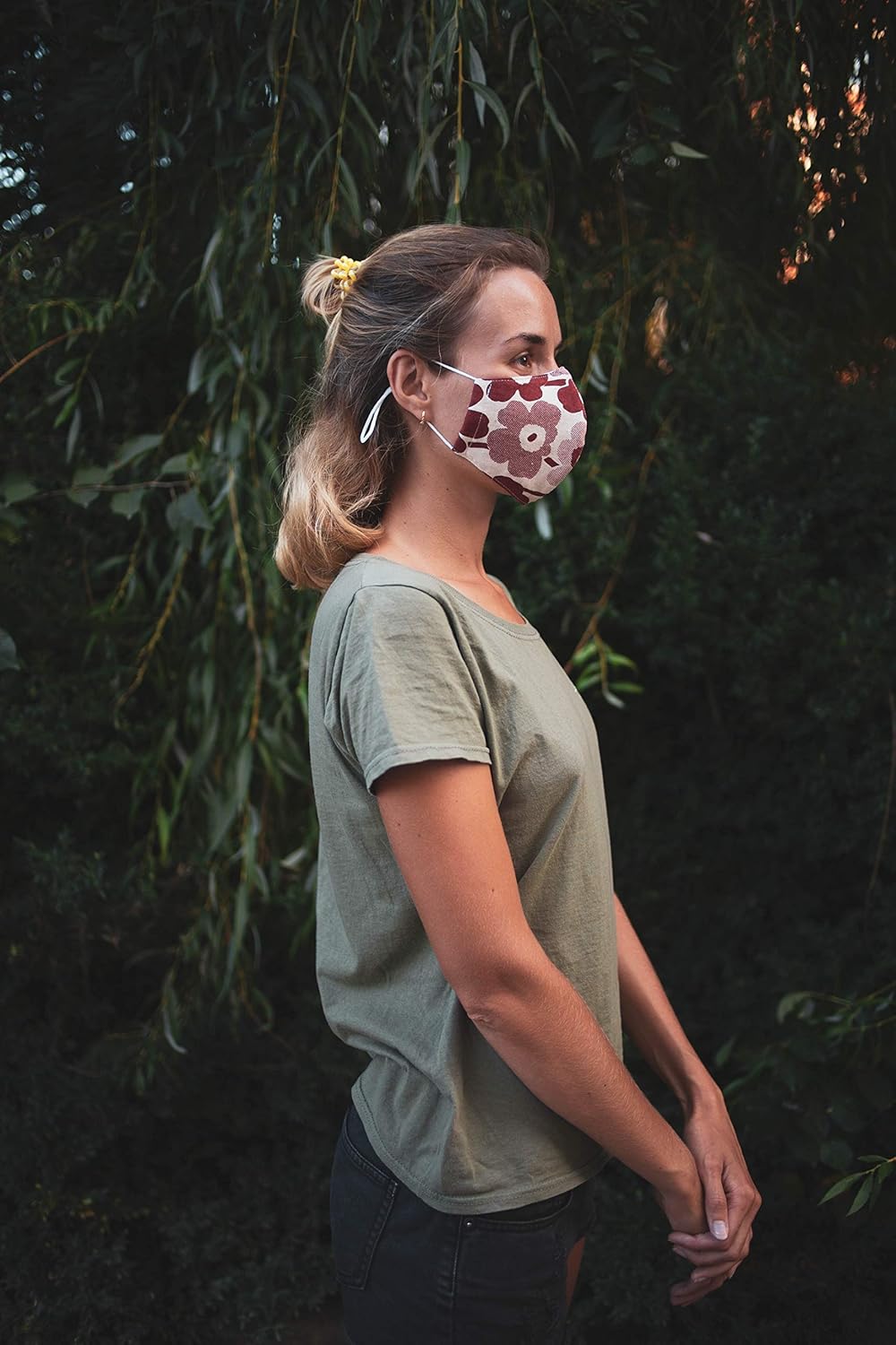 HOPE LOVE SHINE Face Mask Adjustable Filter Pocket Reusable Breathable Washable Cloth Mask Face Masks for Women Men - 4 Pack